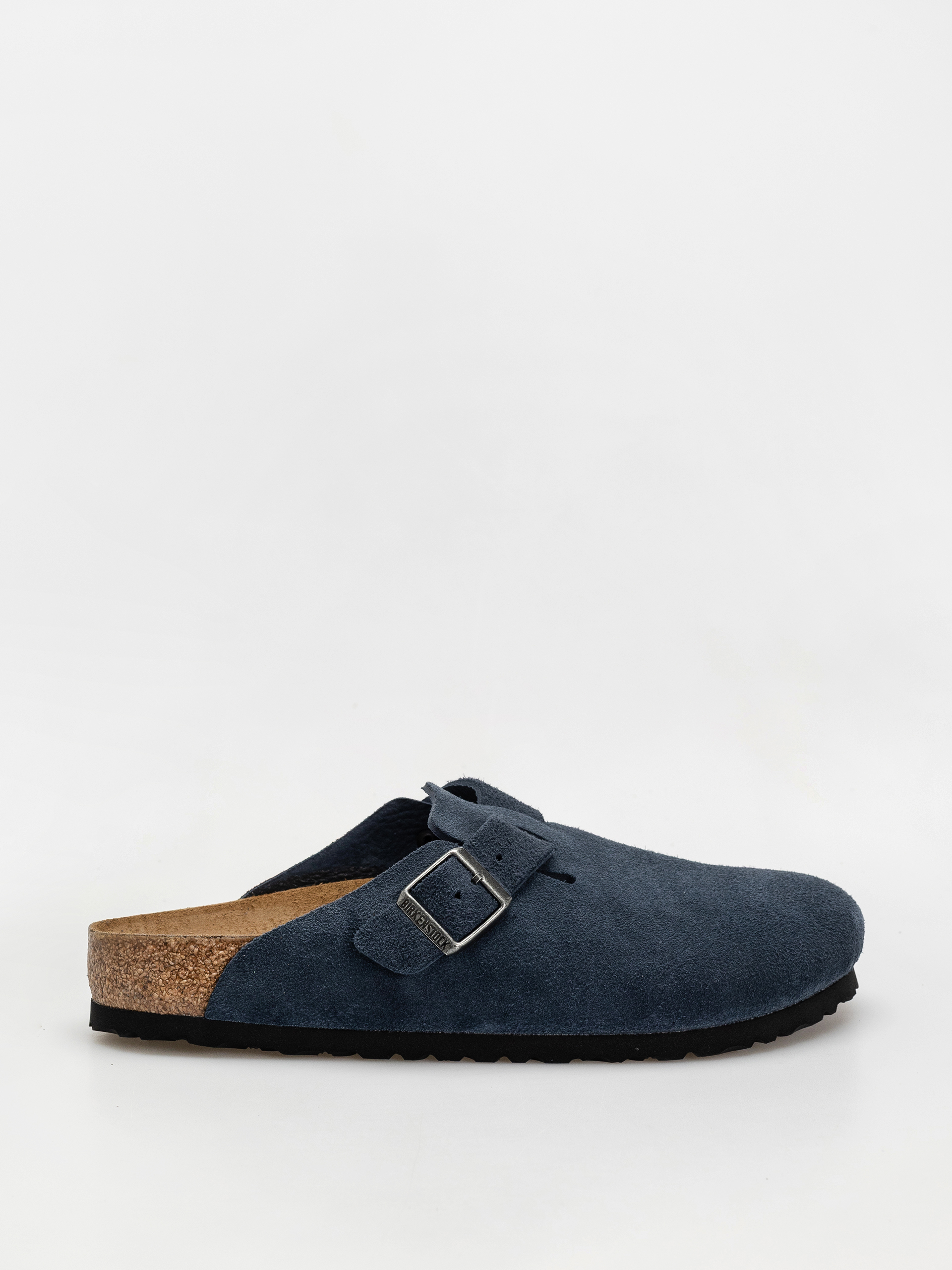 Plážovky Birkenstock Boston Suede Leather Regular (new navy)