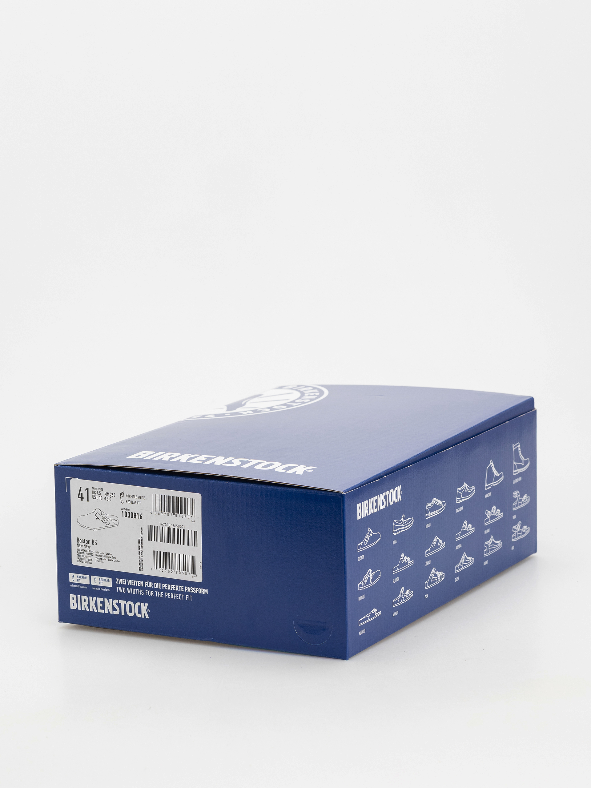 Plážovky Birkenstock Boston Suede Leather Regular (new navy)