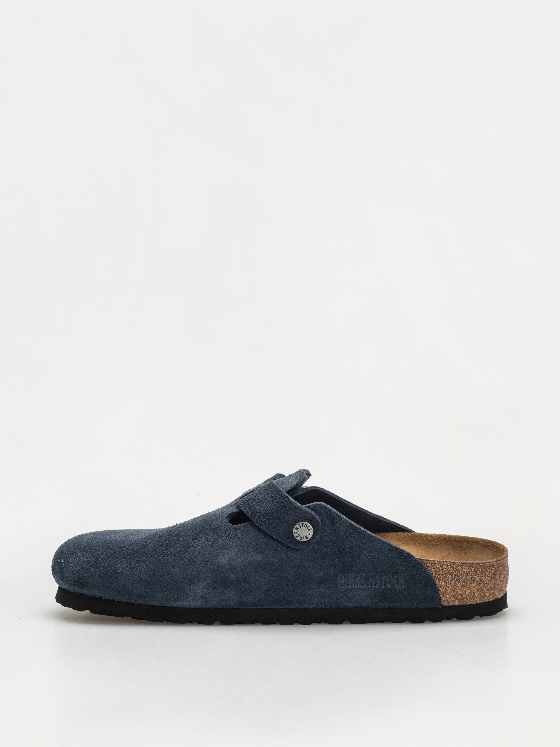 Plážovky Birkenstock Boston Suede Leather Regular (new navy)