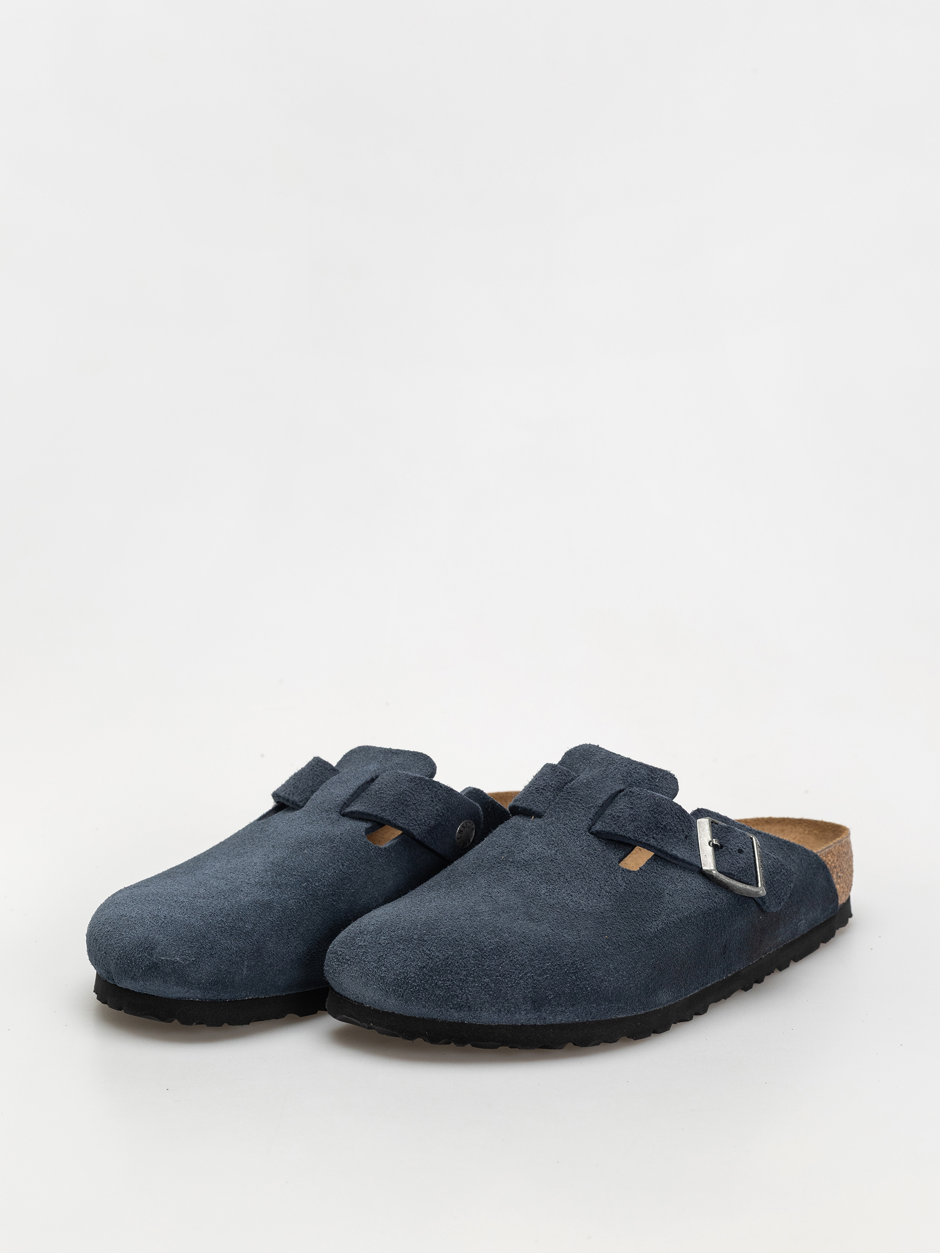Plážovky Birkenstock Boston Suede Leather Regular (new navy)