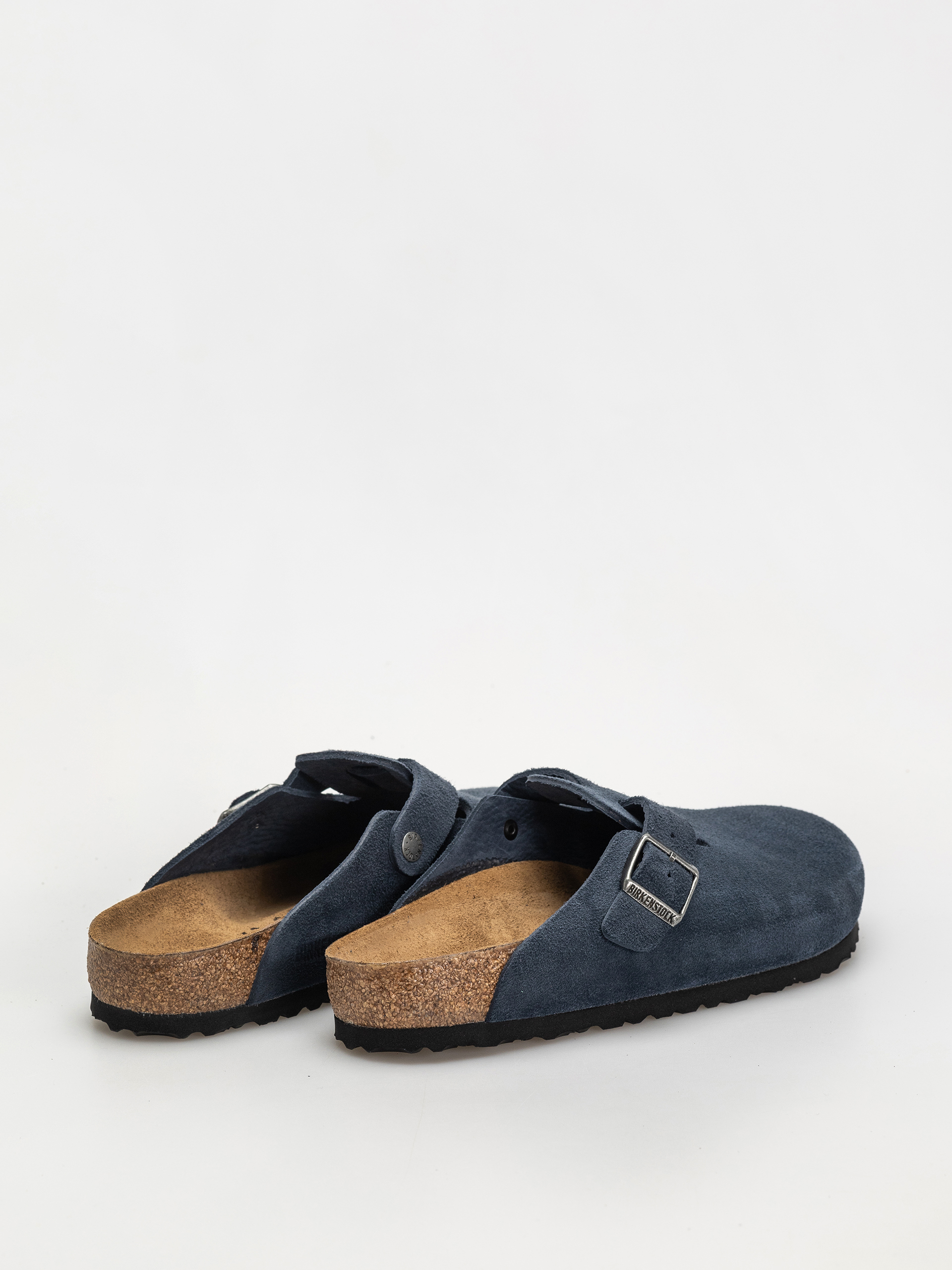 Plážovky Birkenstock Boston Suede Leather Regular (new navy)