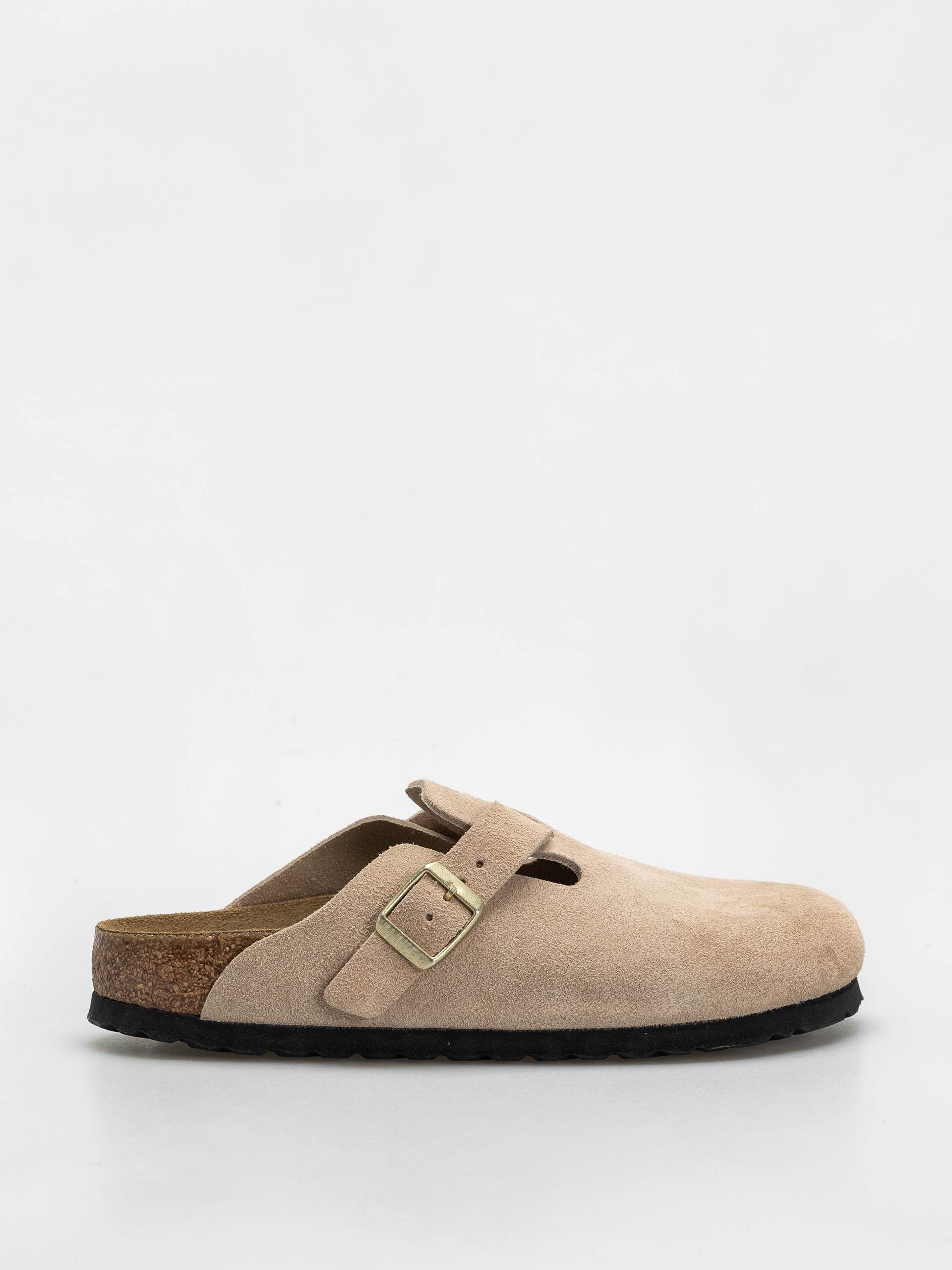 Plážovky Birkenstock Boston Suede Leather Narrow Wmn (sandcastle)