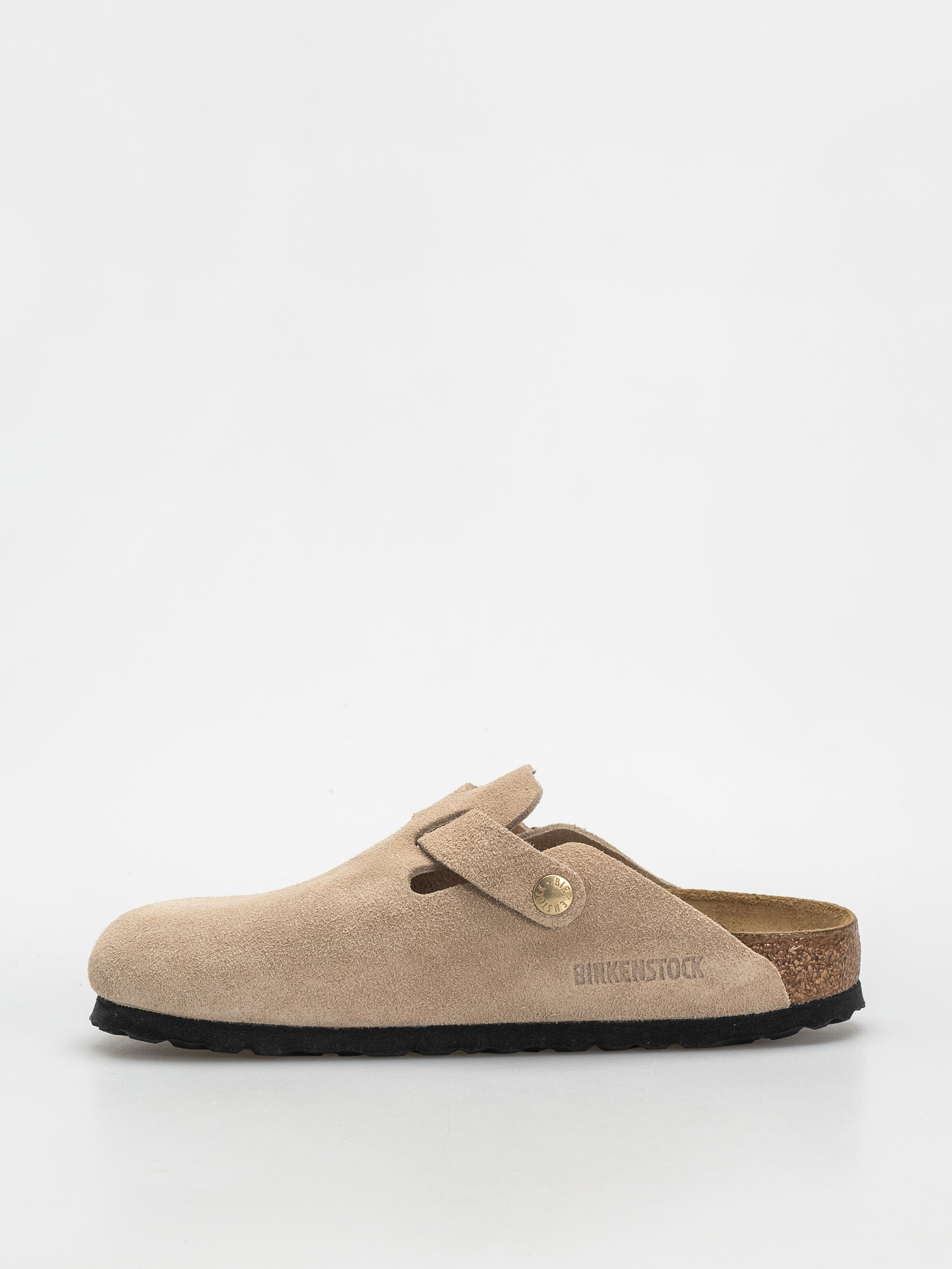 Plážovky Birkenstock Boston Suede Leather Narrow Wmn (sandcastle)