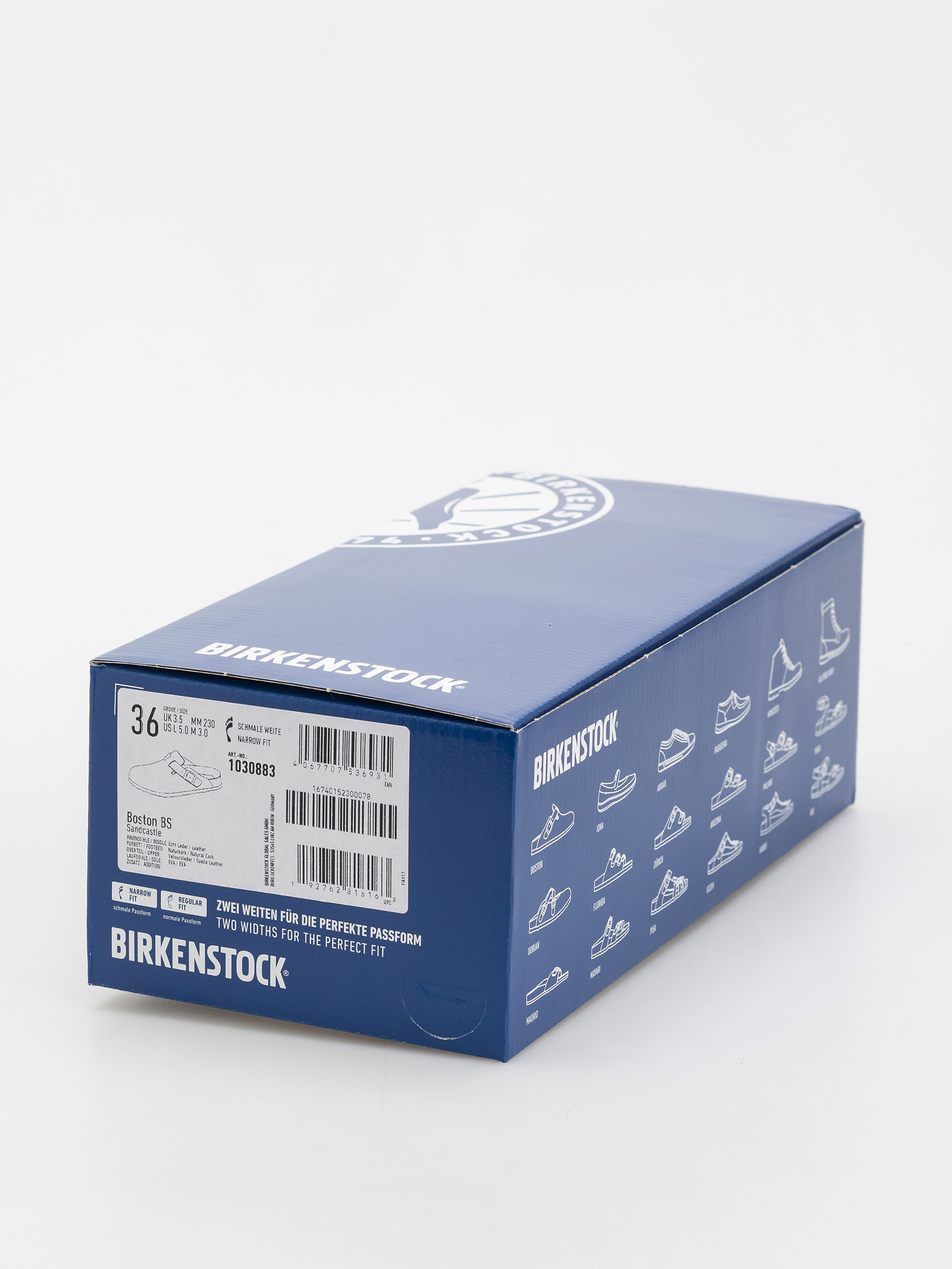 Plážovky Birkenstock Boston Suede Leather Narrow Wmn (sandcastle)