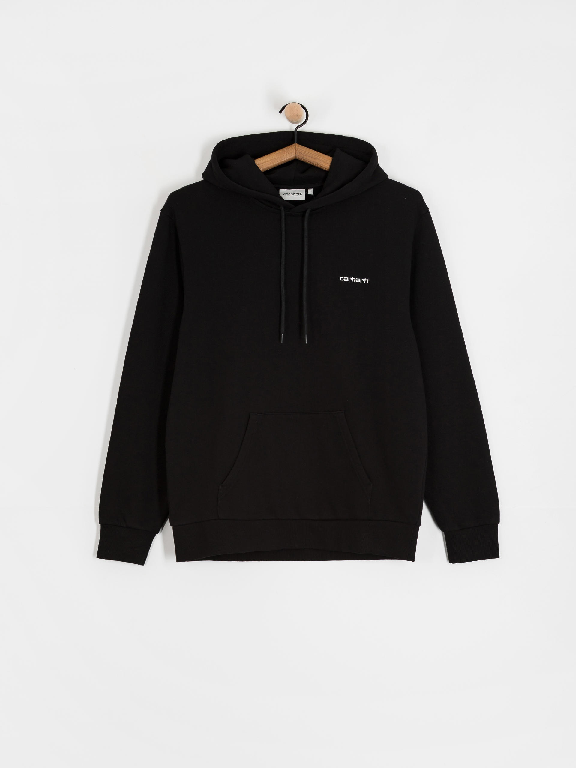Mikina s kapucí Carhartt WIP Script Embroidery HD (black/white)