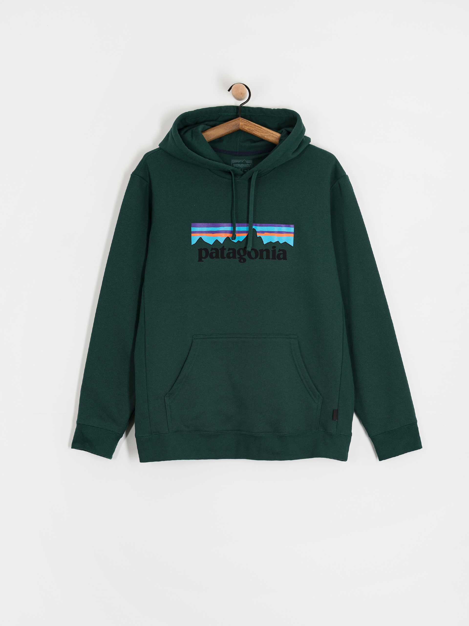 Mikina s kapucí Patagonia P 6 Logo Uprisal HD (cascade green)