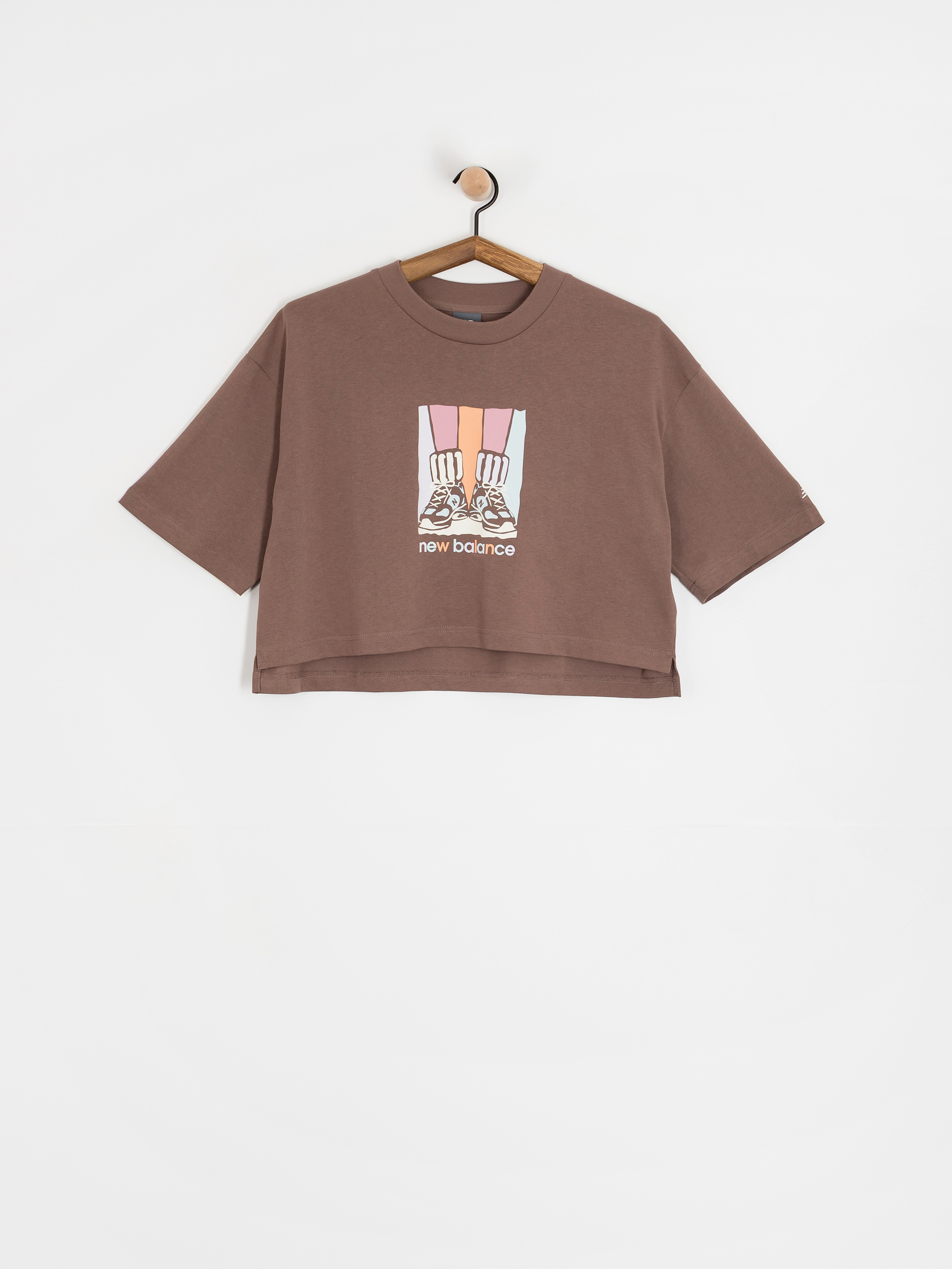 Tričko New Balance Athletics Gradient Shoes Wmn (brown)