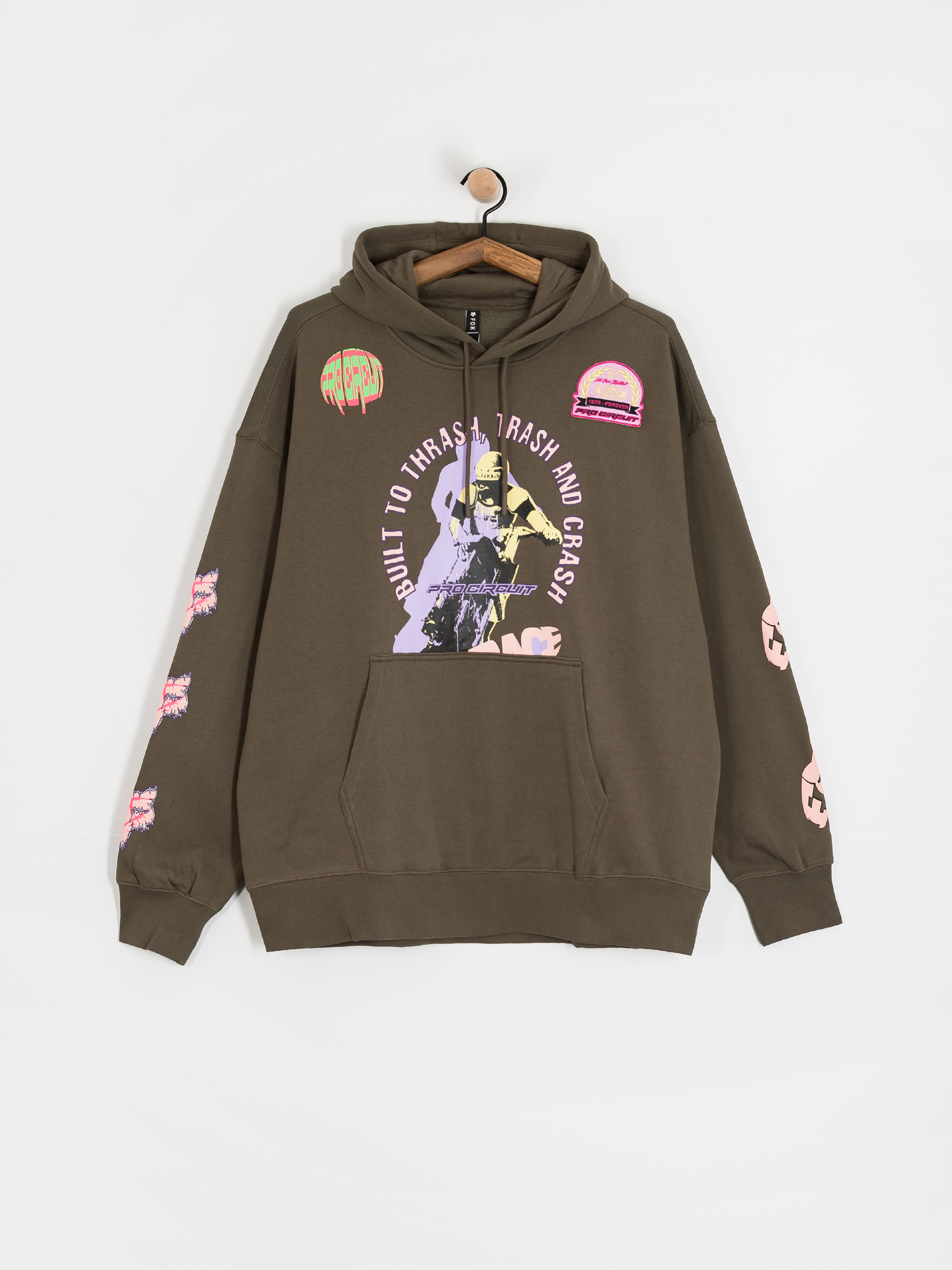 Mikina s kapucí Fox Pro Circuit Oversized HD (military)