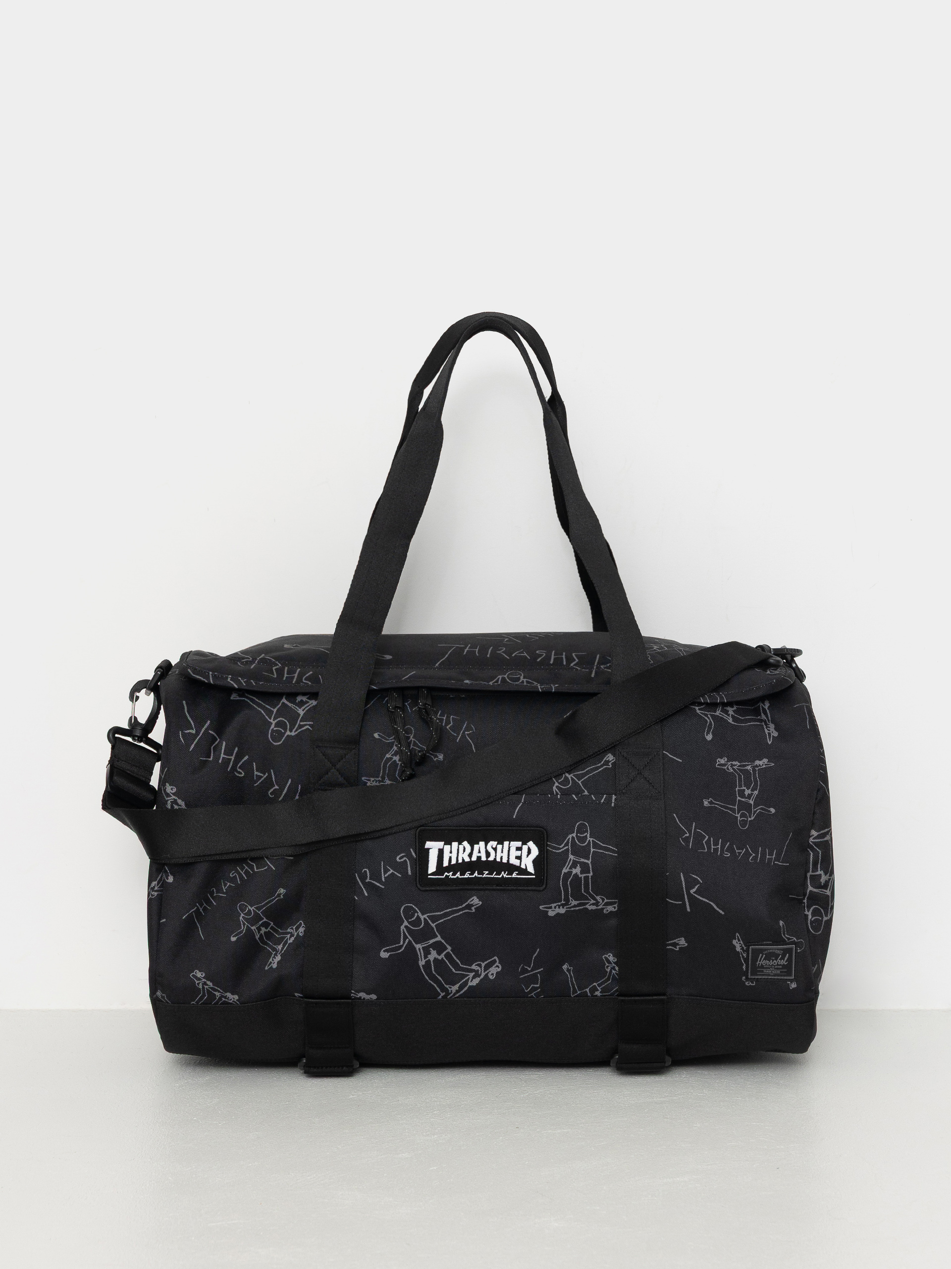 Tau0161ka Herschel Supply Co. X Thrasher Gonz Heritage Skate Duffle (black)