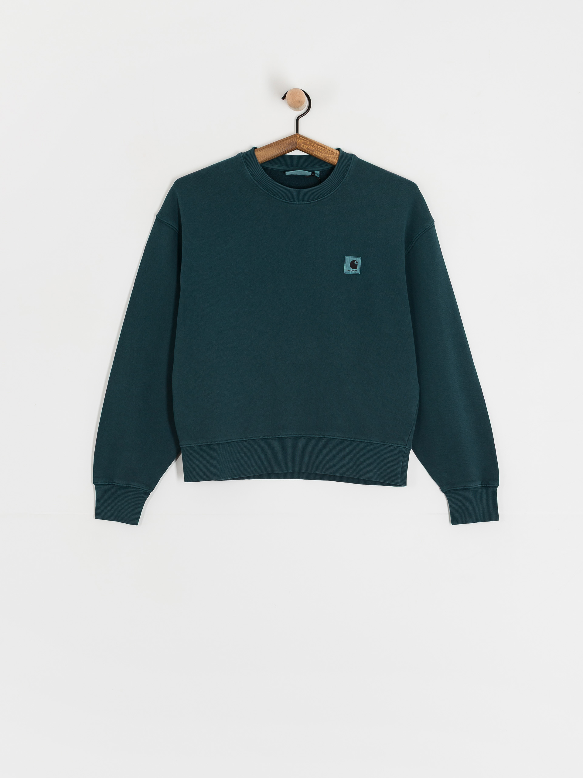 Mikina Carhartt WIP Nelson Wmn (deep lagoon/garment dyed)