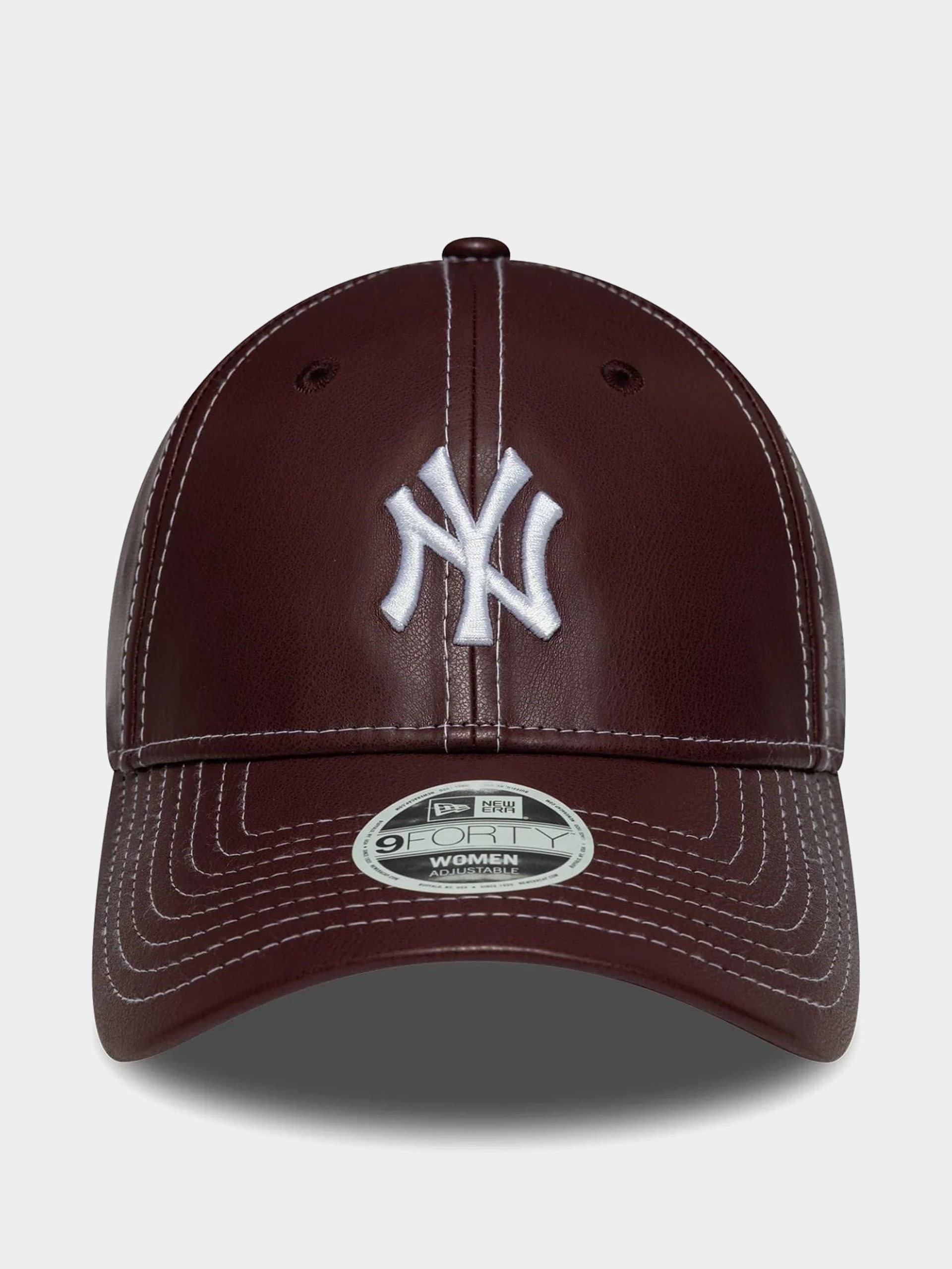 Kšiltovka  New Era Topstitch Pu 9Forty New York Yankees Wmn (burgundy)