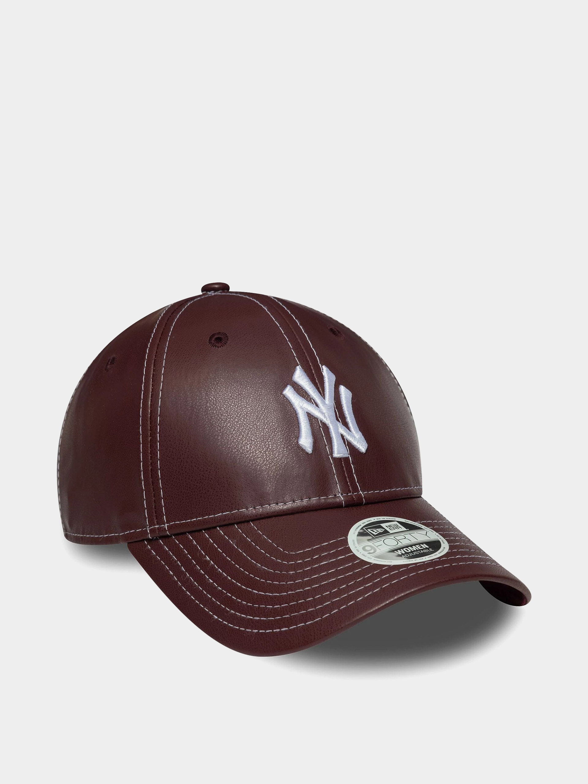 Kšiltovka  New Era Topstitch Pu 9Forty New York Yankees Wmn (burgundy)
