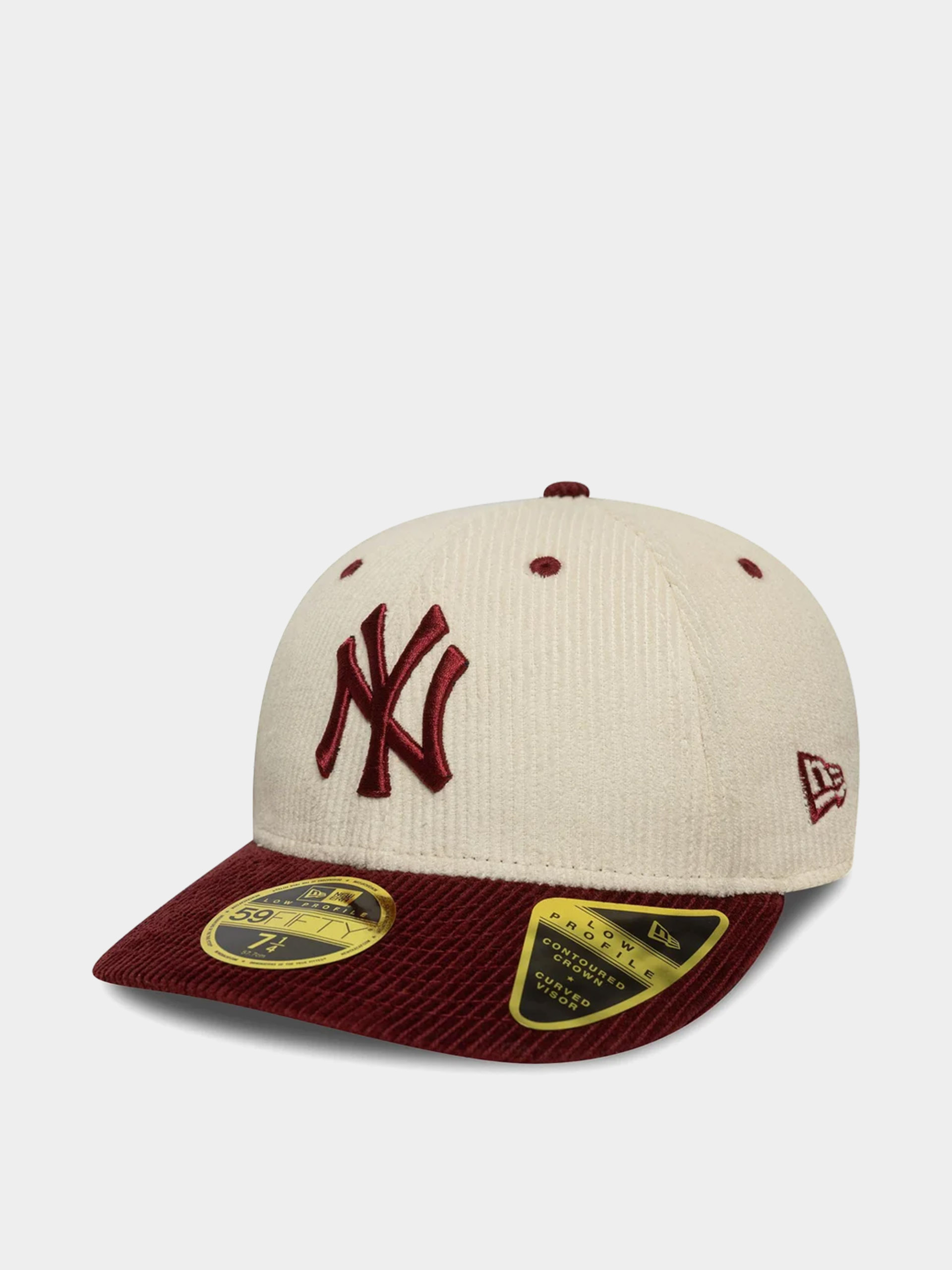 Kšiltovka  New Era Mlb Cord 59Fifty Lp New York Yankees (light cream/burgundy)