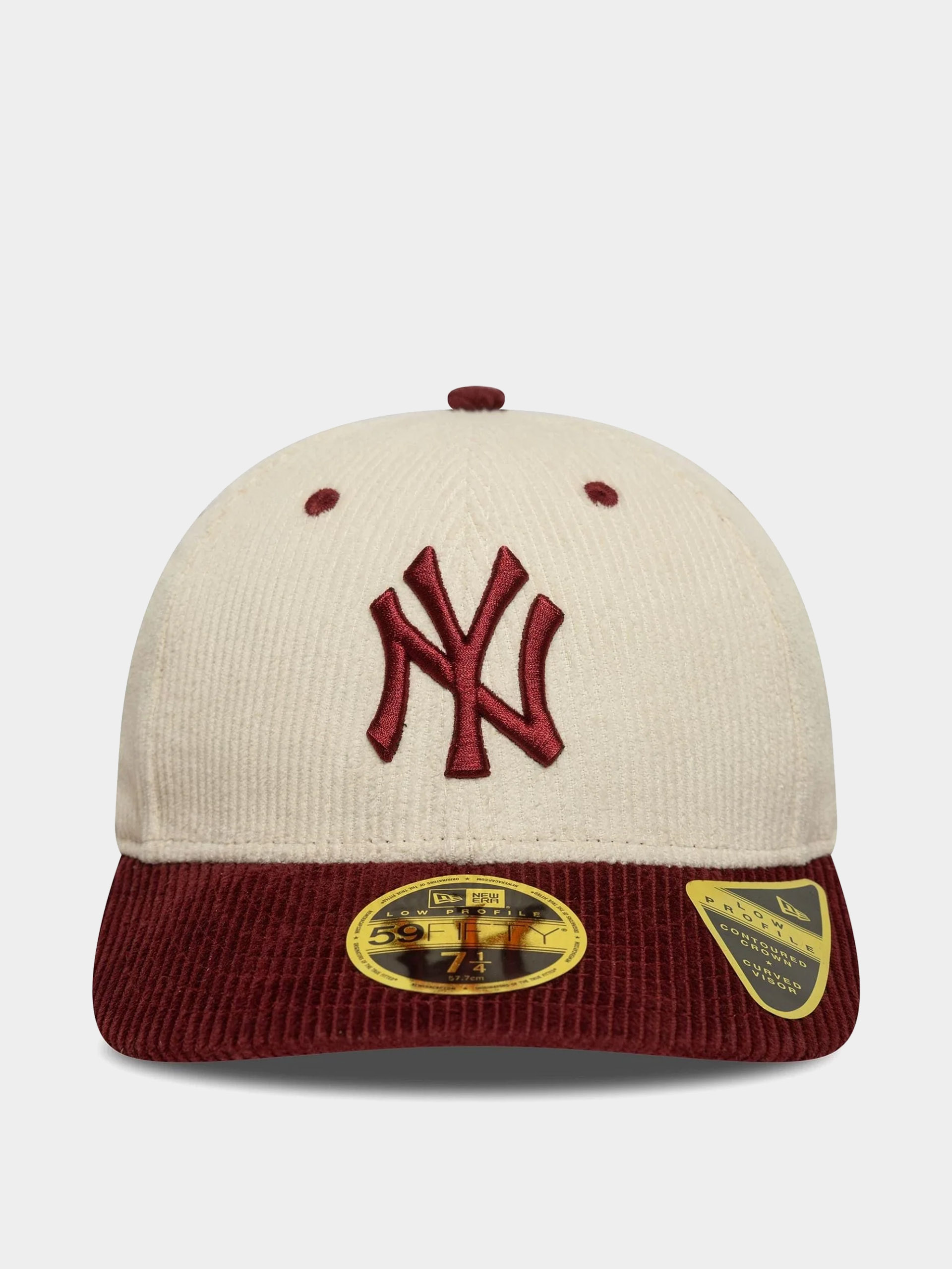 Kšiltovka  New Era Mlb Cord 59Fifty Lp New York Yankees (light cream/burgundy)