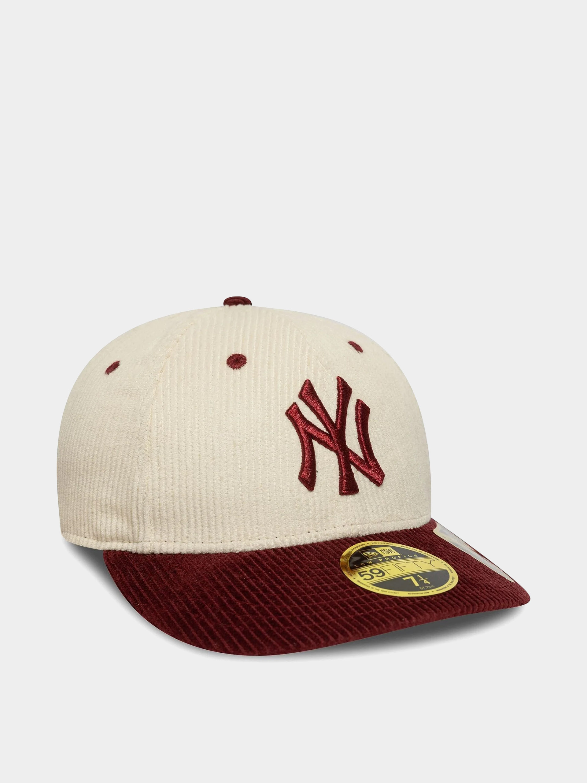 Kšiltovka  New Era Mlb Cord 59Fifty Lp New York Yankees (light cream/burgundy)