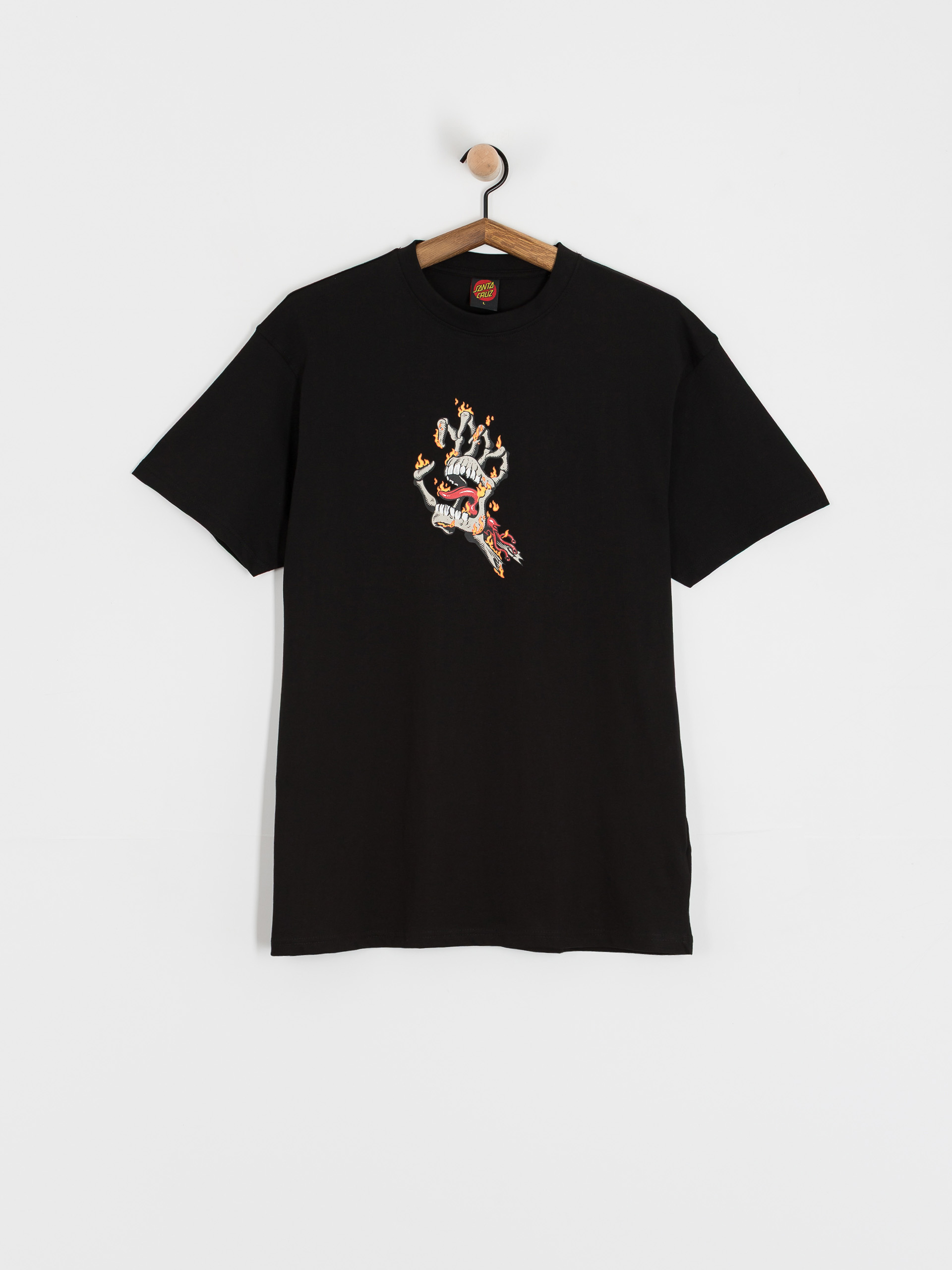 Tričko Santa Cruz Burnt Bone Hand (black)
