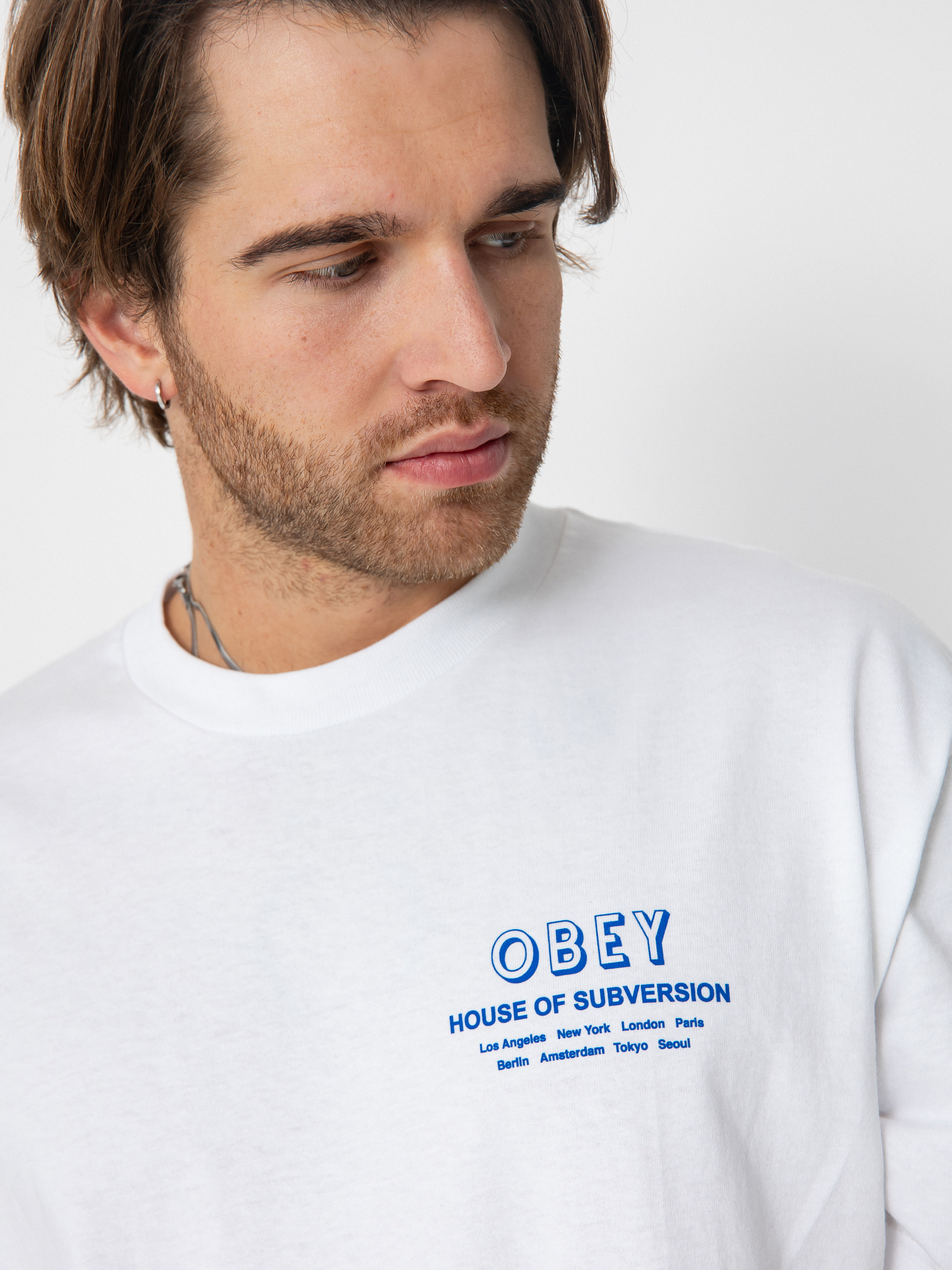 Tričko OBEY Obey House Of Subversion (white)