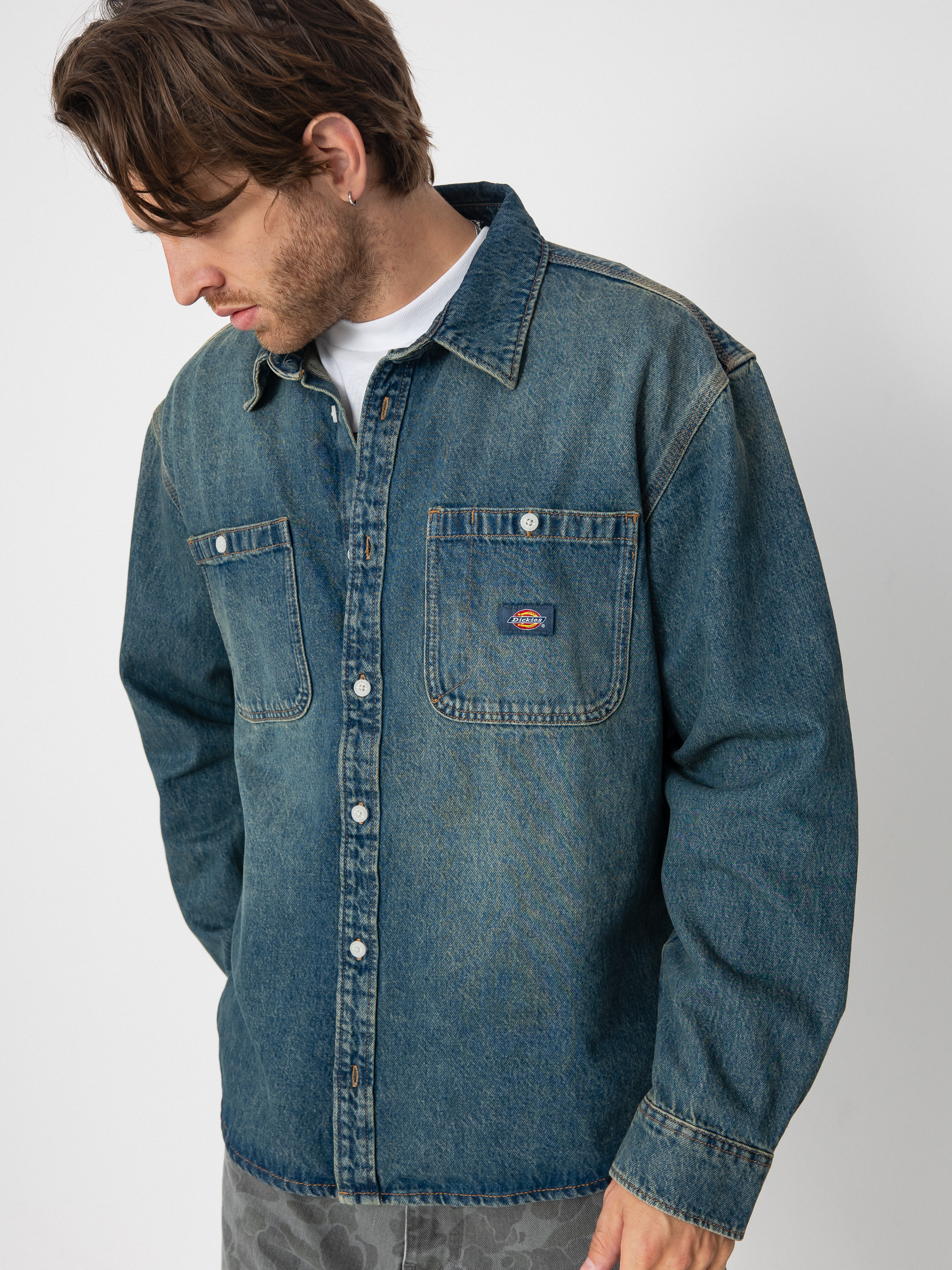 Košile Dickies Mechanic (khaki tinted blue)