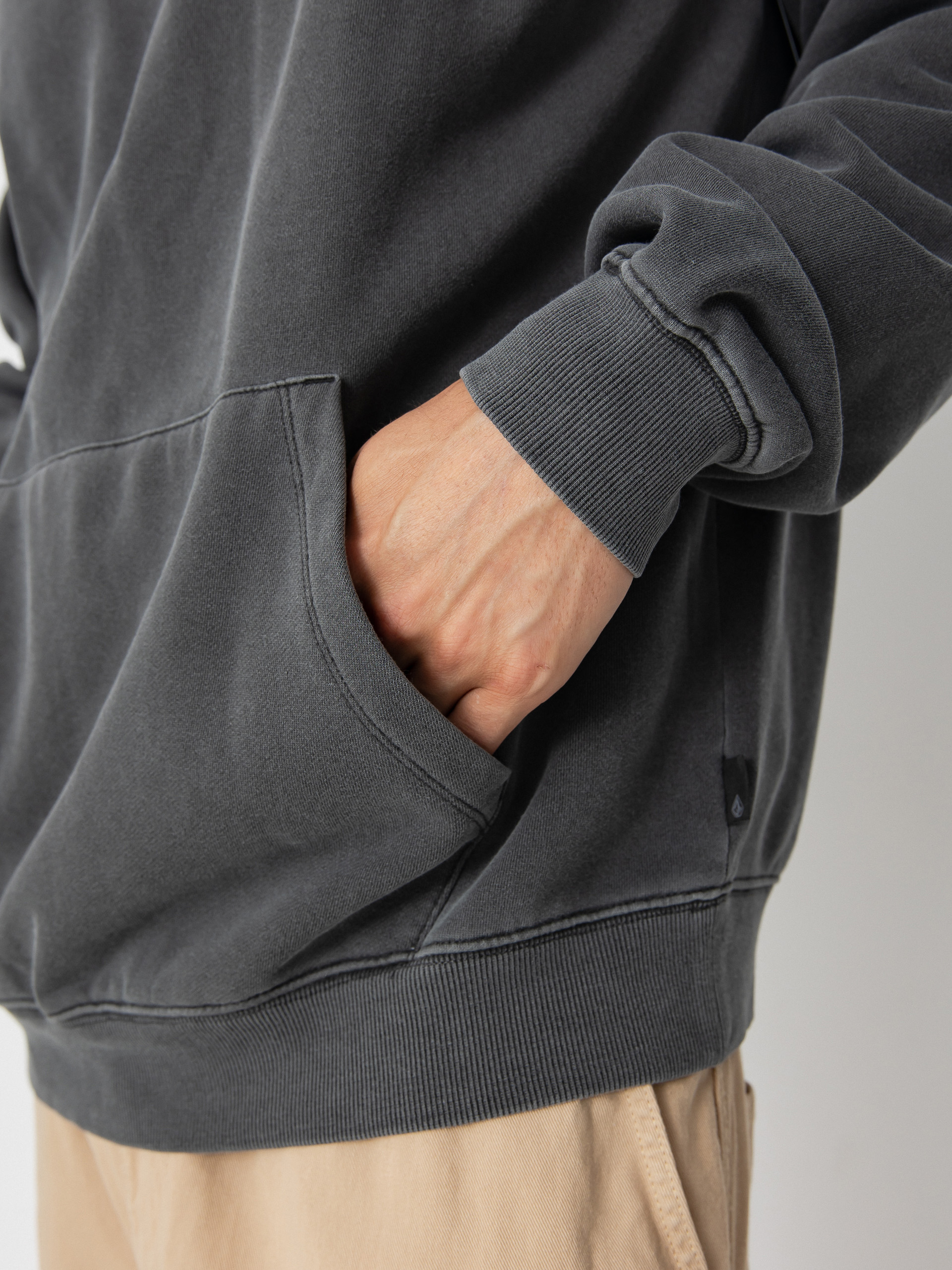 Mikina s kapucí Volcom Single Stone Pw HD (asphalt black)