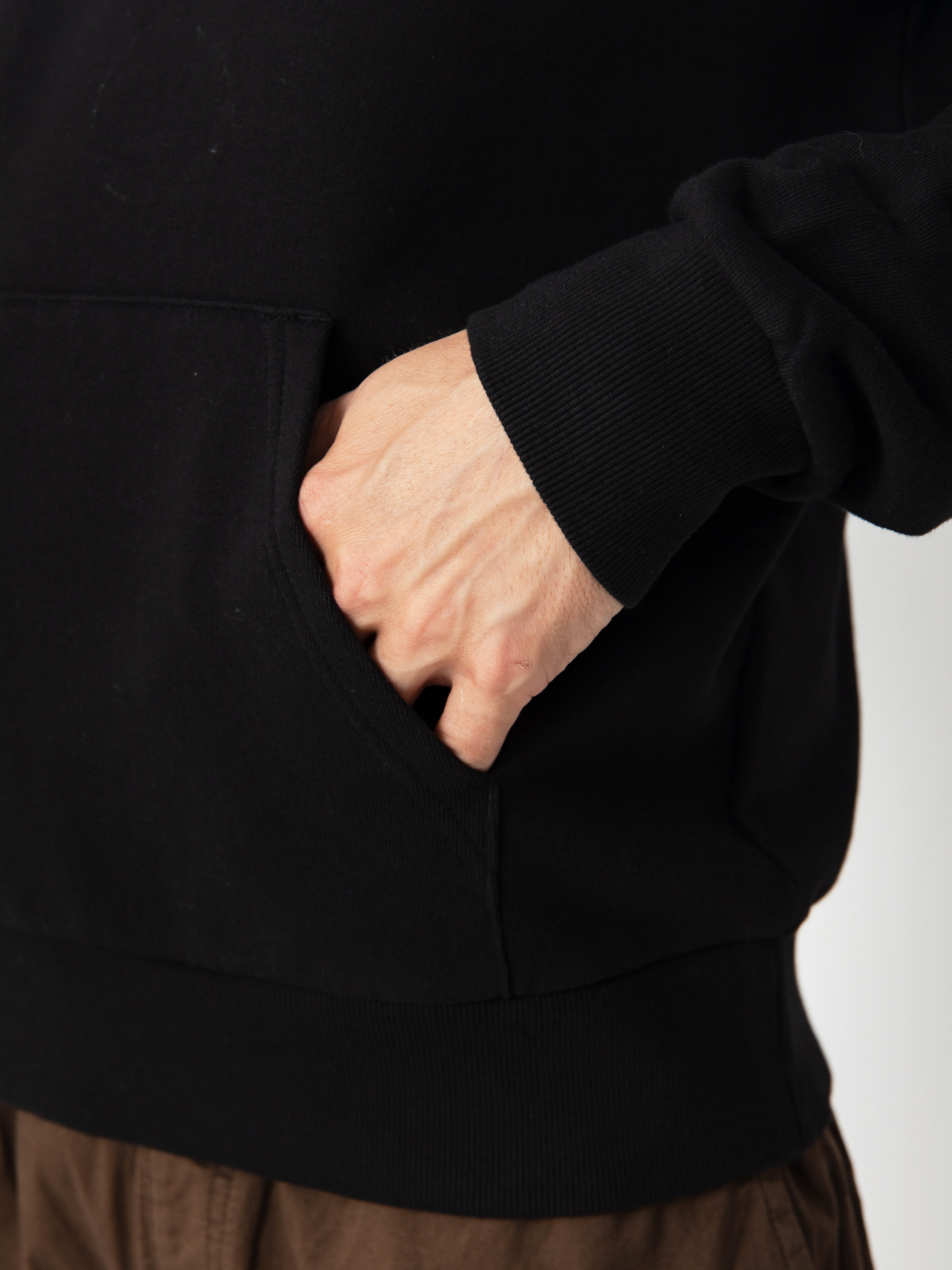 Mikina s kapucí Carhartt WIP Script Embroidery HD (black/white)