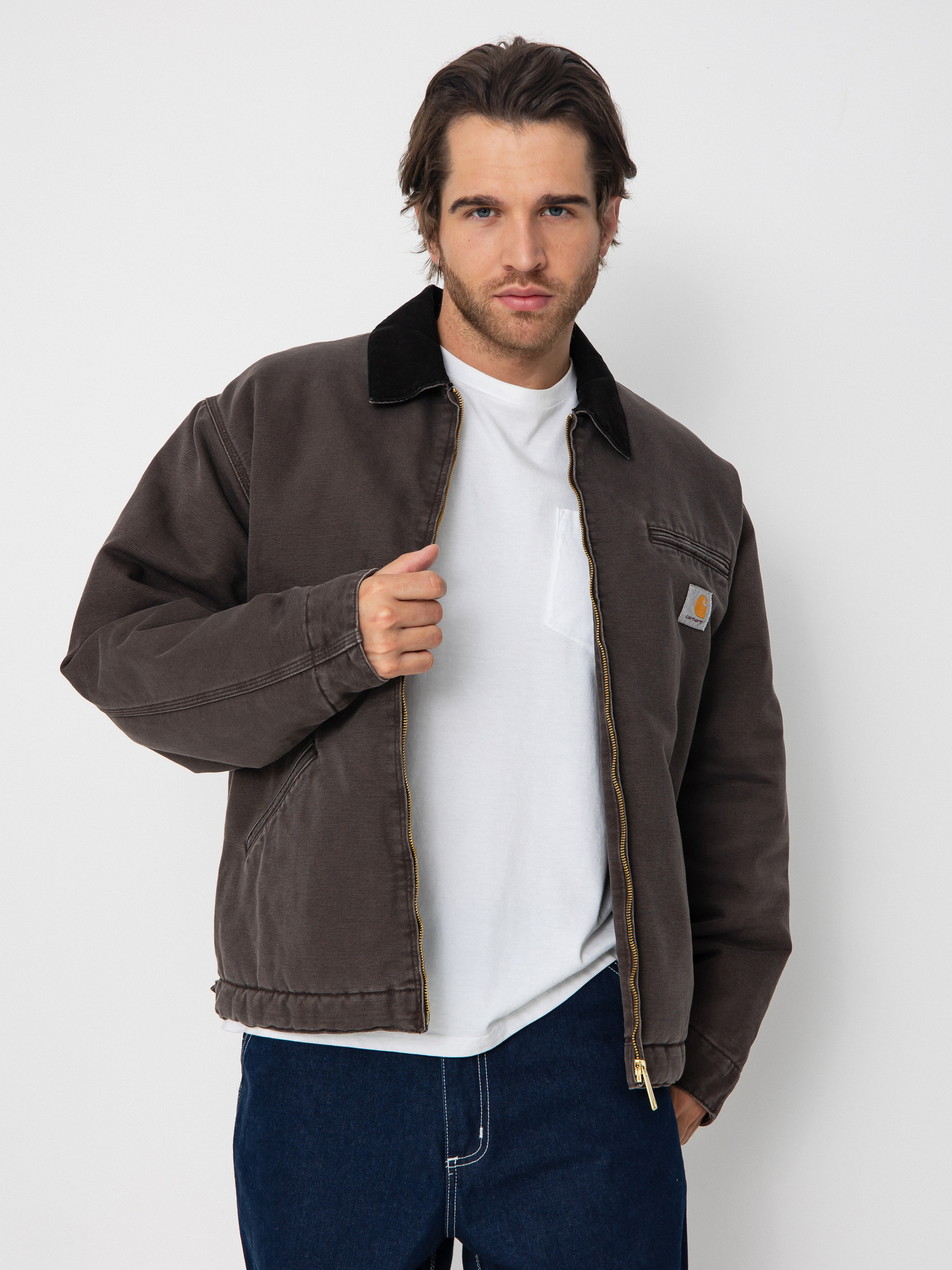 Bunda Carhartt WIP OG Detroit (tobacco/black/stone canvas)