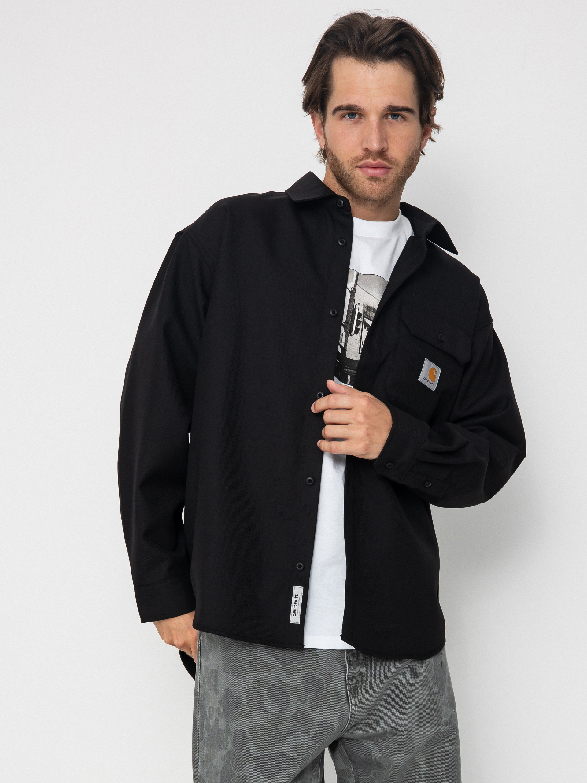 Košile Carhartt WIP Ray (black/rigid)