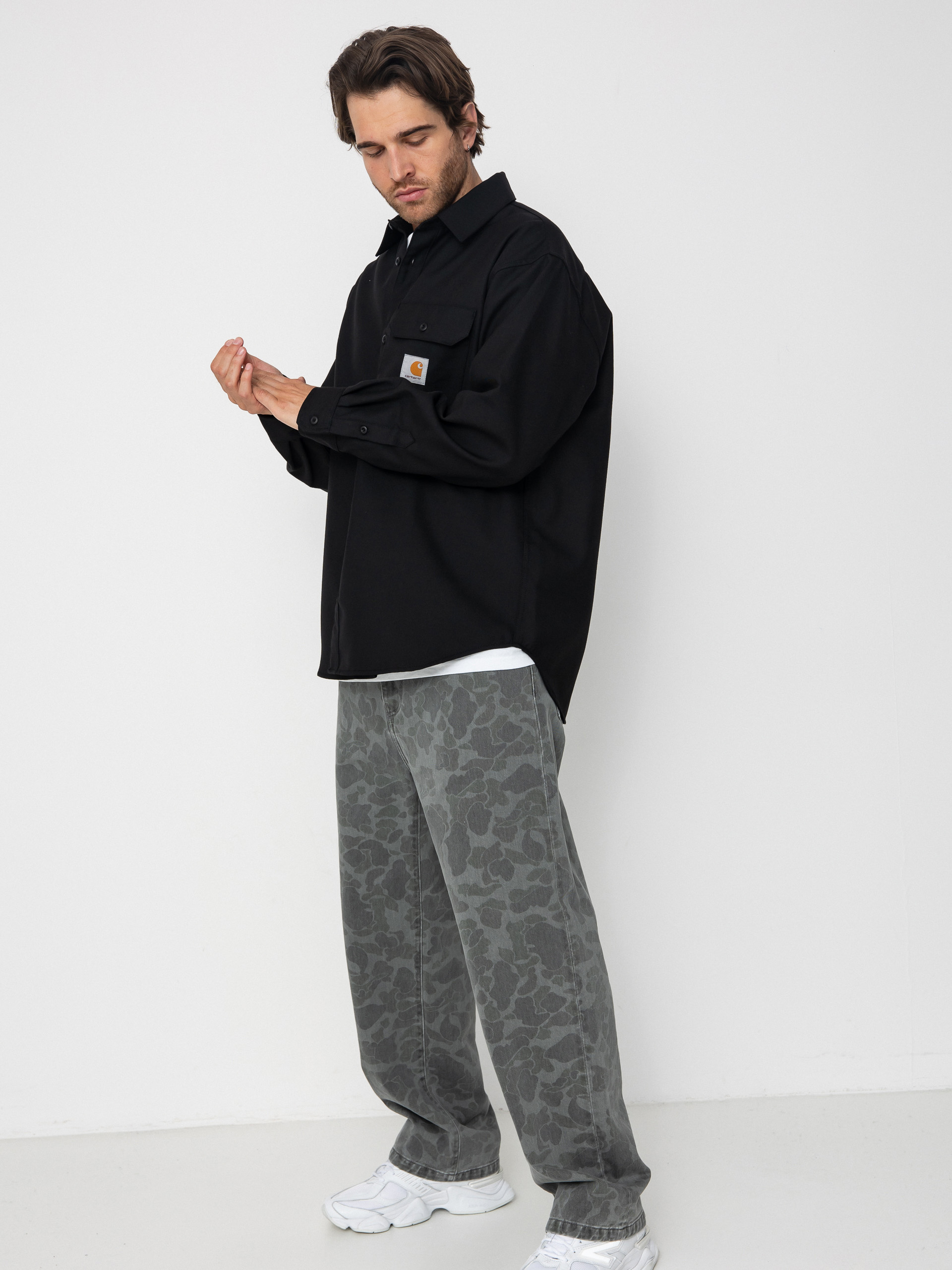 Košile Carhartt WIP Ray (black/rigid)