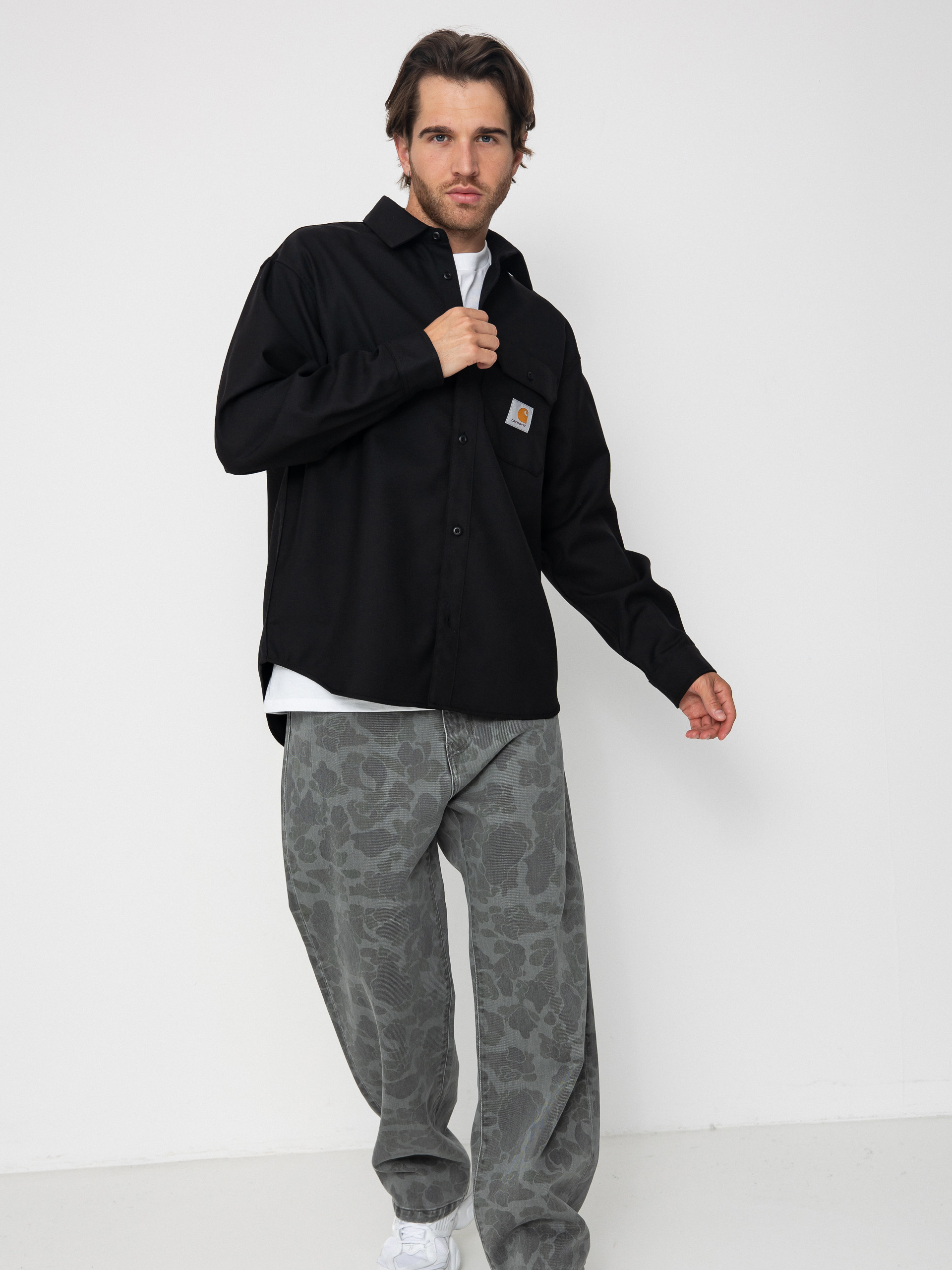 Košile Carhartt WIP Ray (black/rigid)