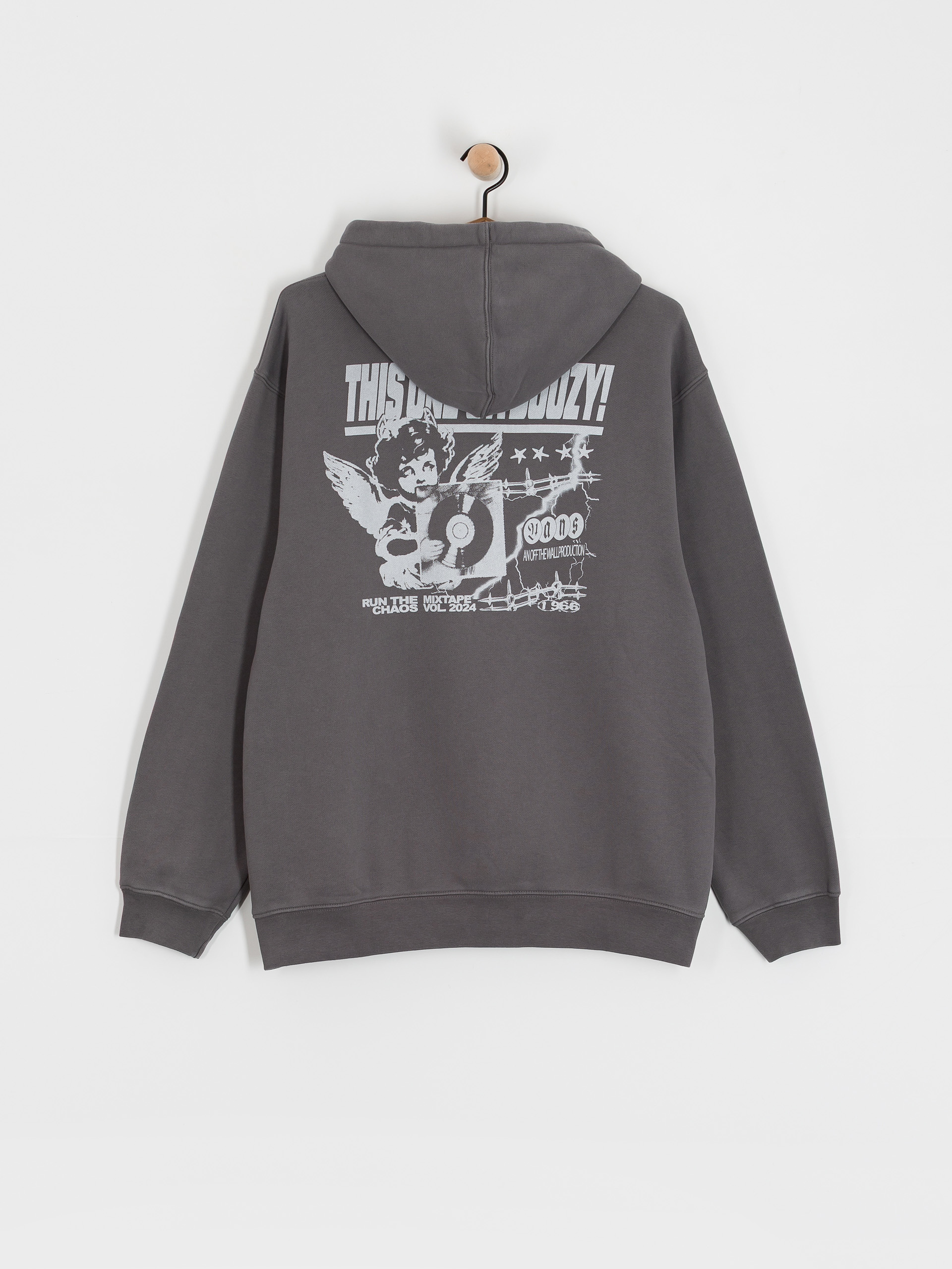 Mikina s kapucí Vans Earthbound Loose HD (mountain essentials asphalt)