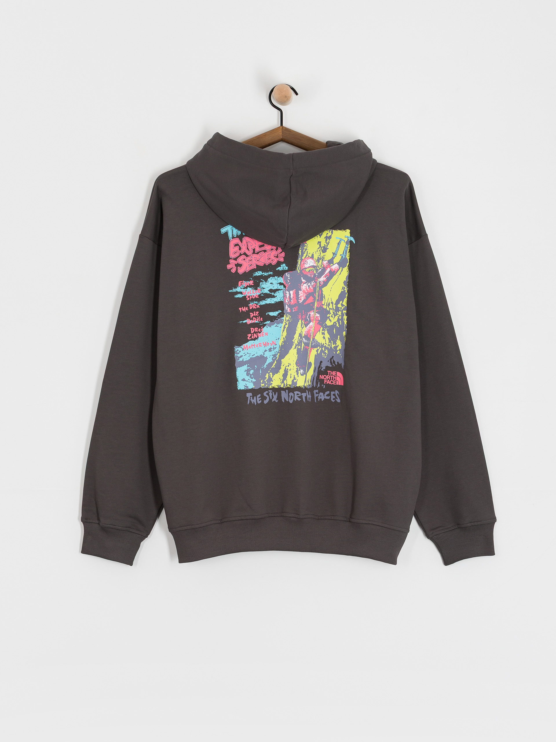 Mikina s kapucí The North Face Expedition Celebration Oversized HD (anthracite grey)