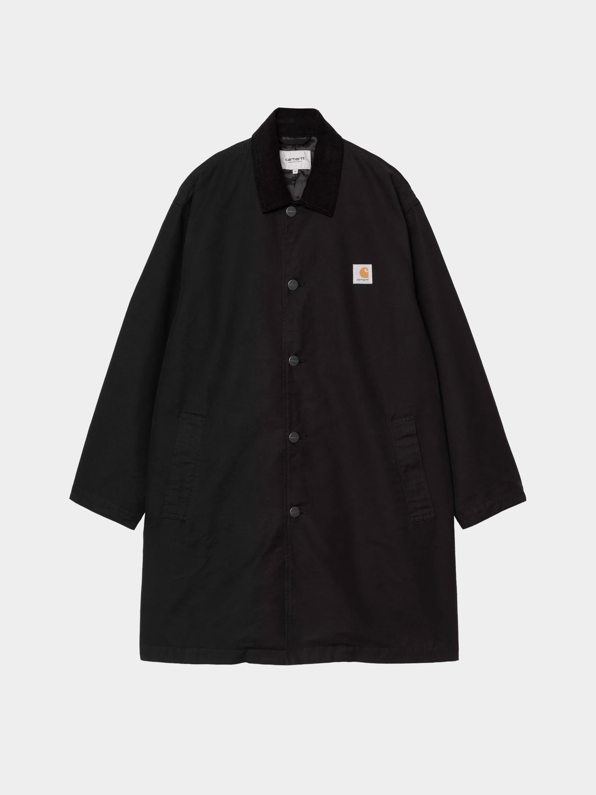 Kabát Carhartt WIP Webster Coat (black/black/rinsed)