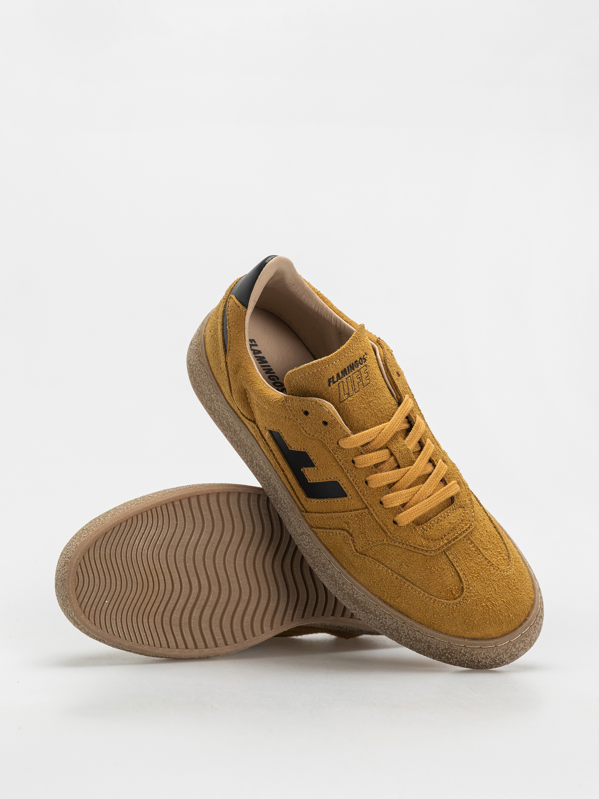 Boty Flamingos Life Burela Bold (hairy suede curry)