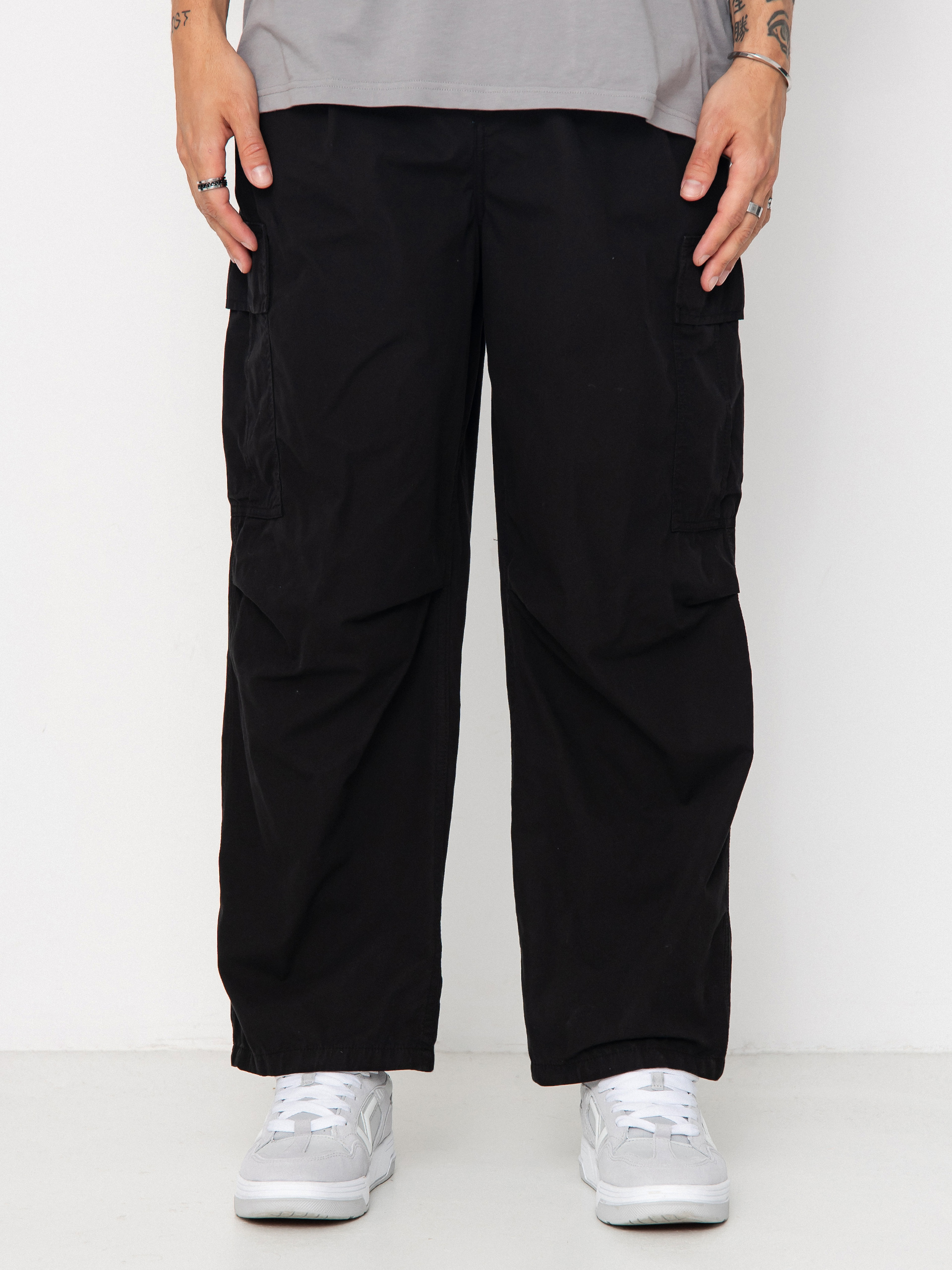 Kalhoty Carhartt WIP Cole Cargo (black/garment dyed)