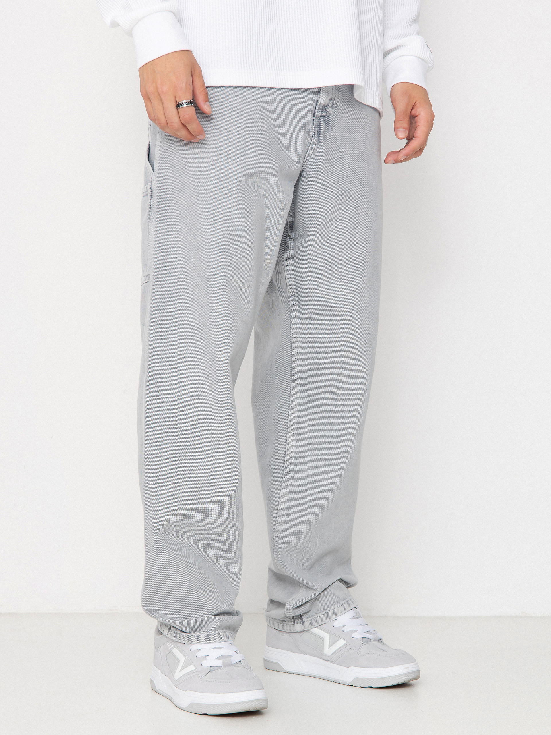 Kalhoty Carhartt WIP Single Knee (black/chalk wash)