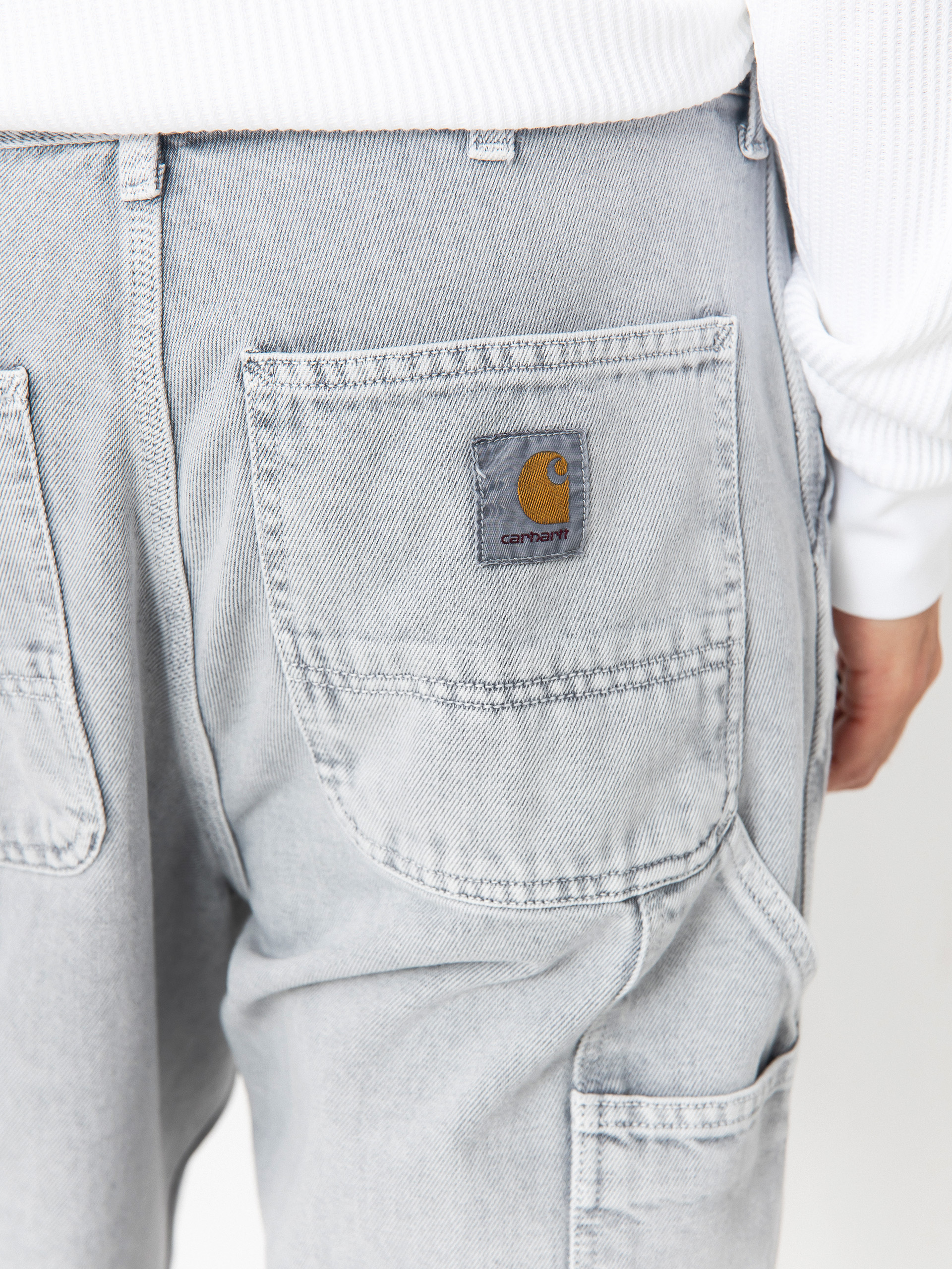 Kalhoty Carhartt WIP Single Knee (black/chalk wash)