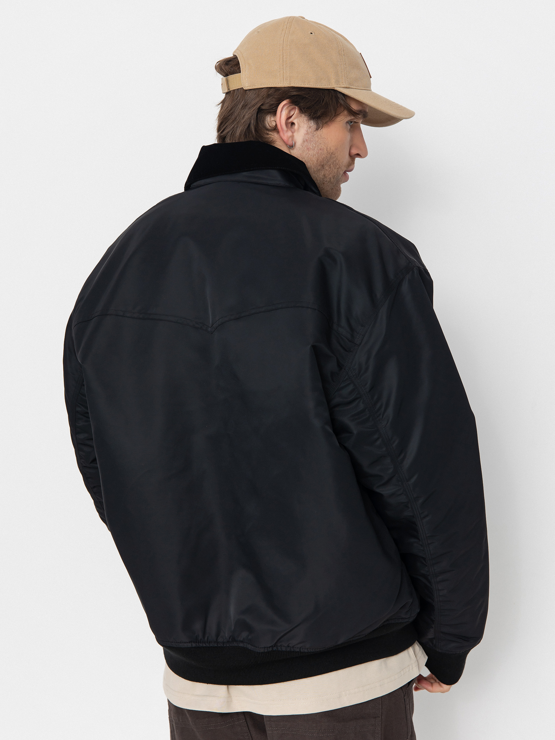 Bunda Carhartt WIP Santa Fe Alumni (black/scarlet)