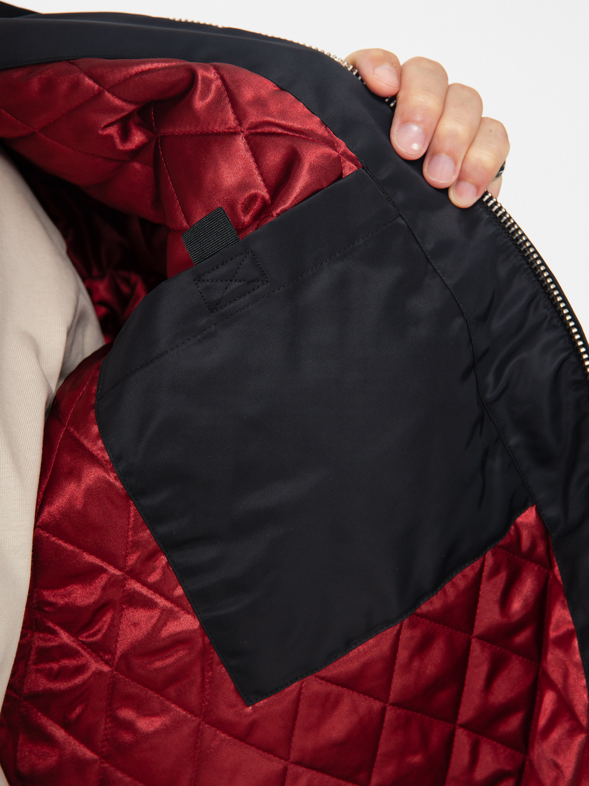 Bunda Carhartt WIP Santa Fe Alumni (black/scarlet)
