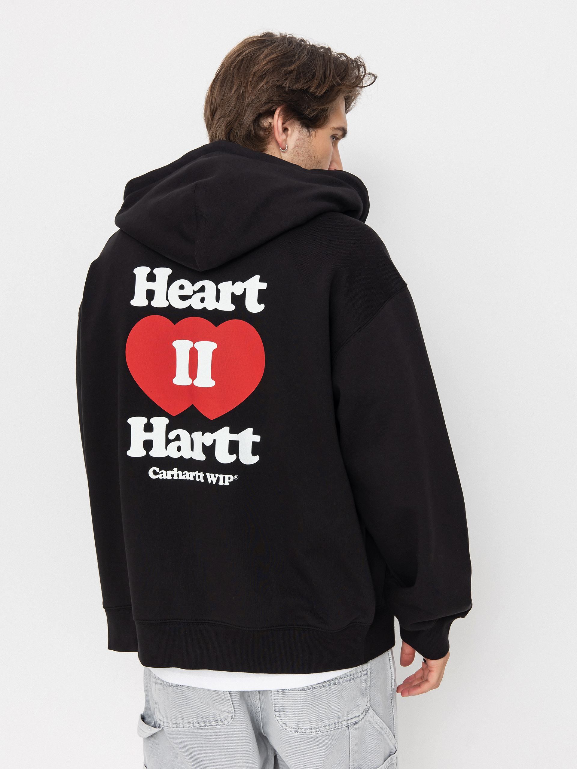 Mikina s kapucí Carhartt WIP Heart II Hartt ZHD (black)