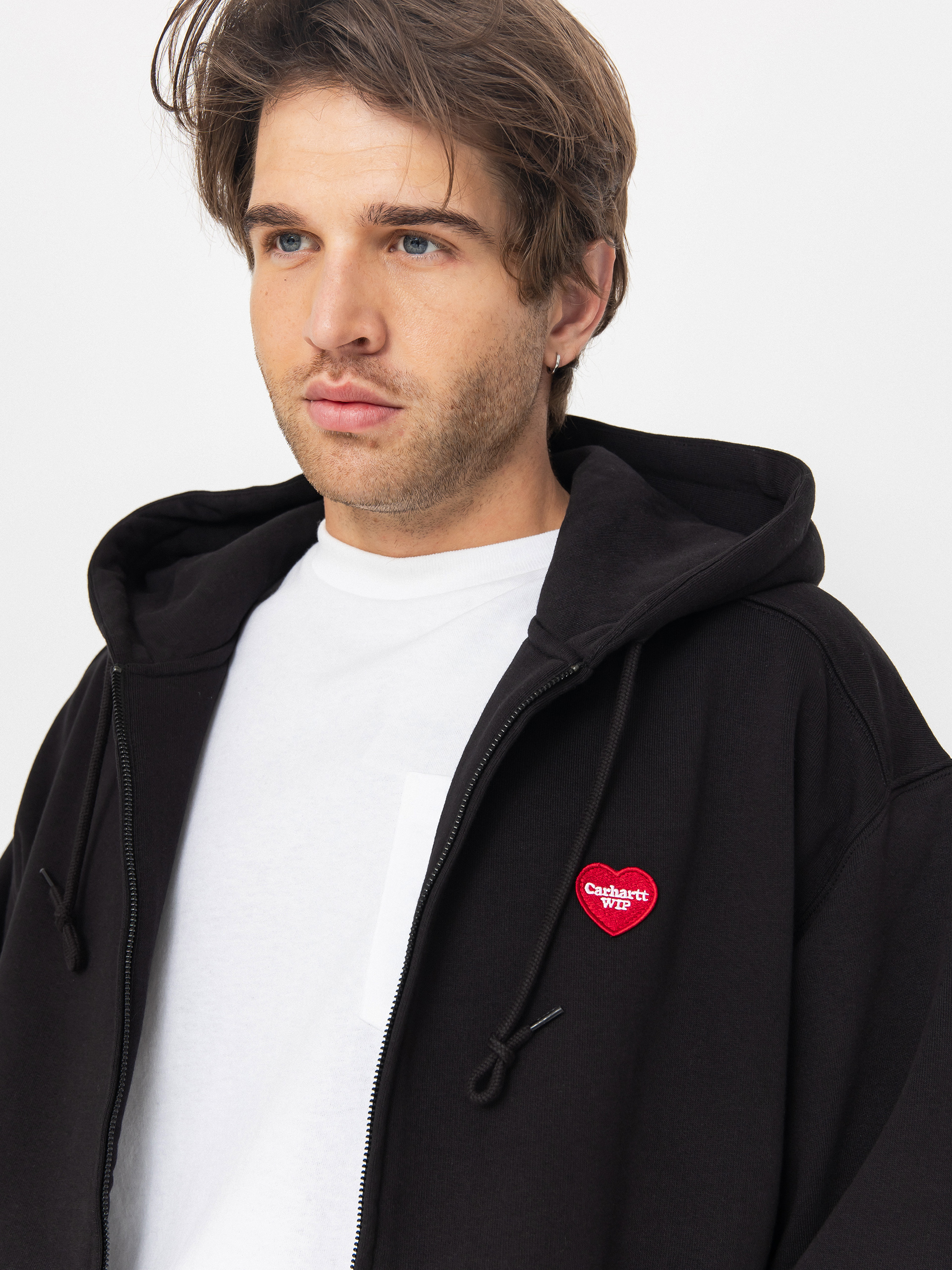 Mikina s kapucí Carhartt WIP Heart II Hartt ZHD (black)