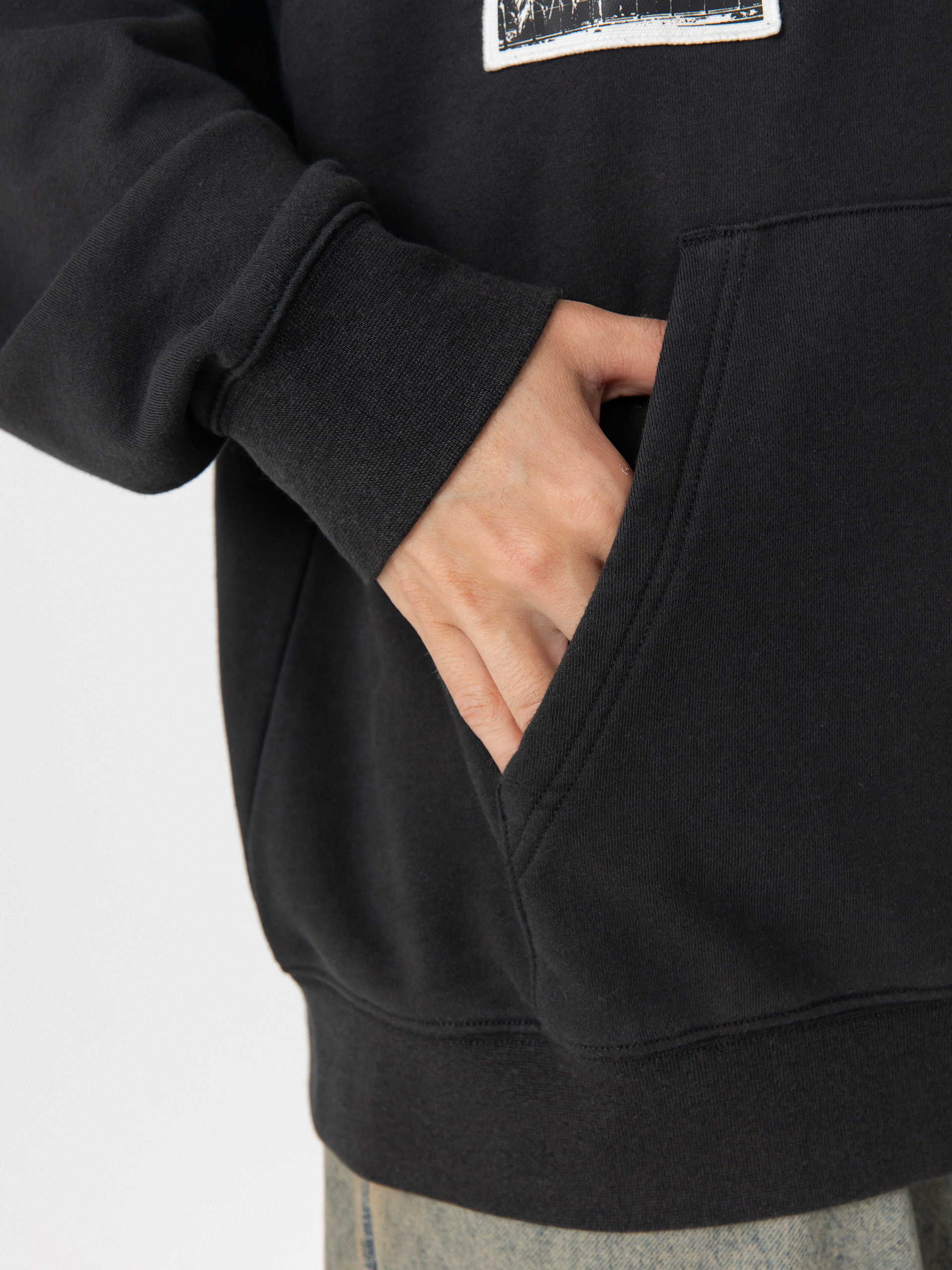 Mikina s kapucí Vans Punk Patch HD (black)