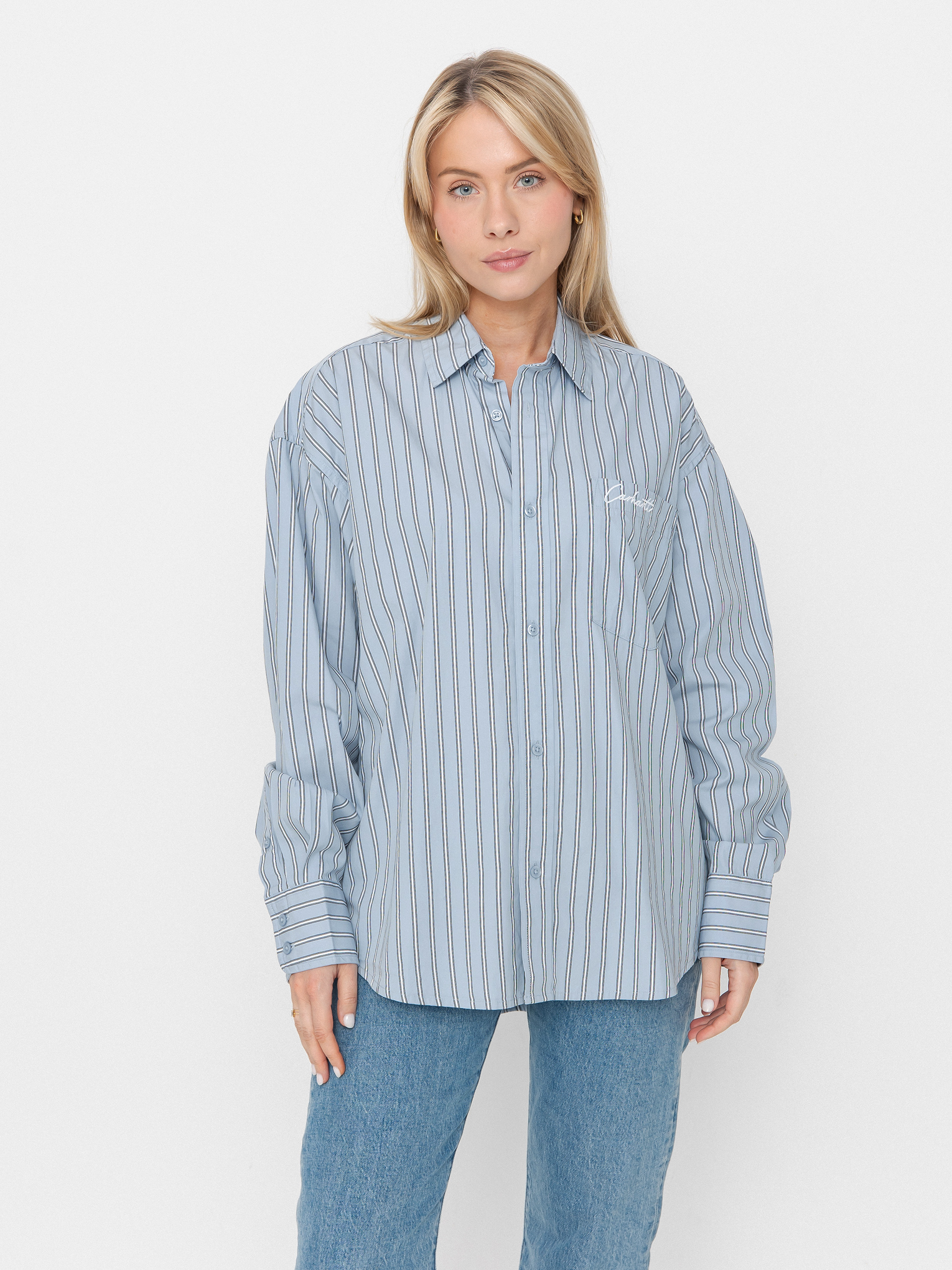 Košile Carhartt WIP Grimsby Wmn (grimsby stripe/blue fog)