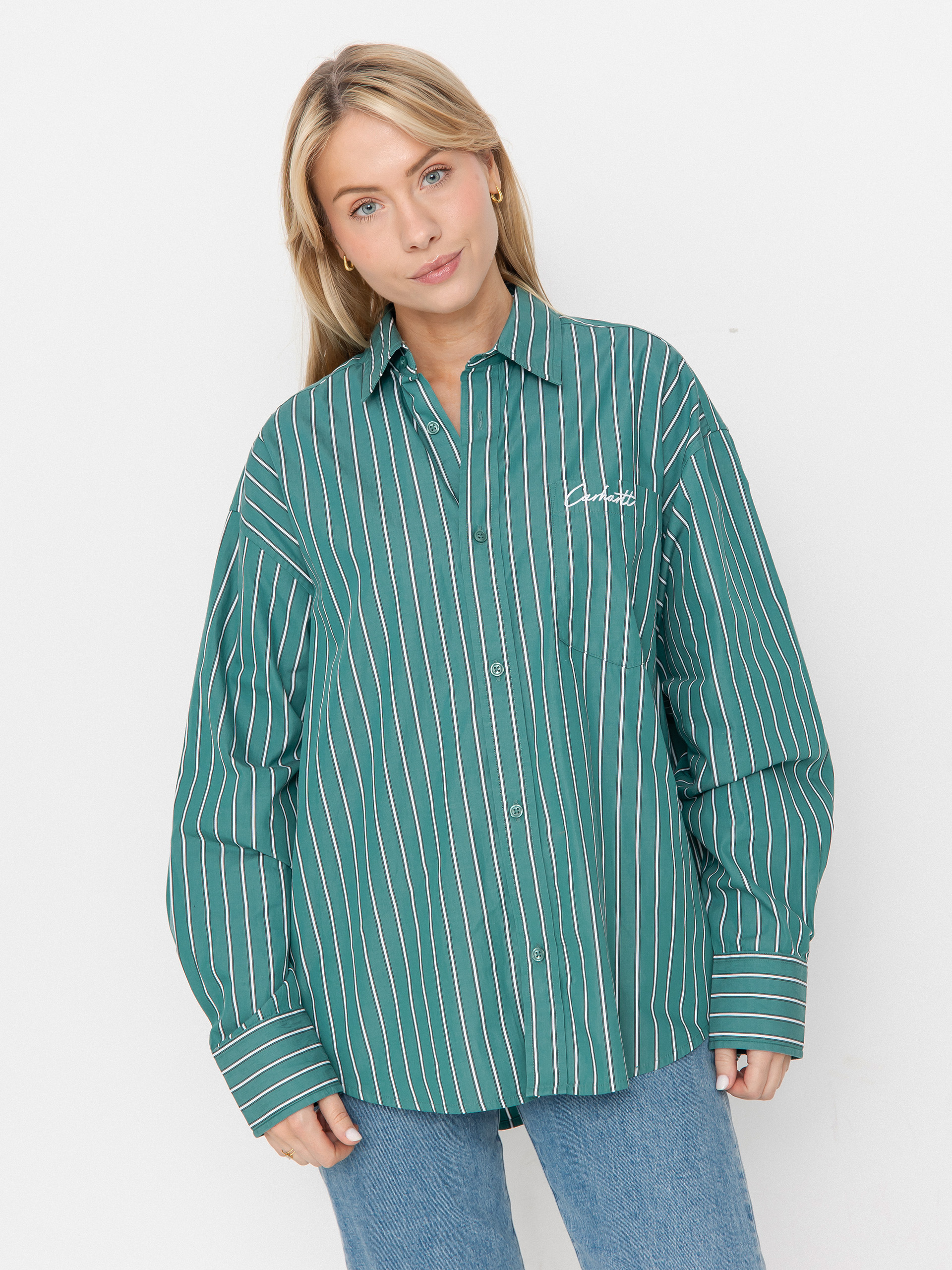 Kou0161ile Carhartt WIP Grimsby Wmn (grimsby stripe/saguaro)
