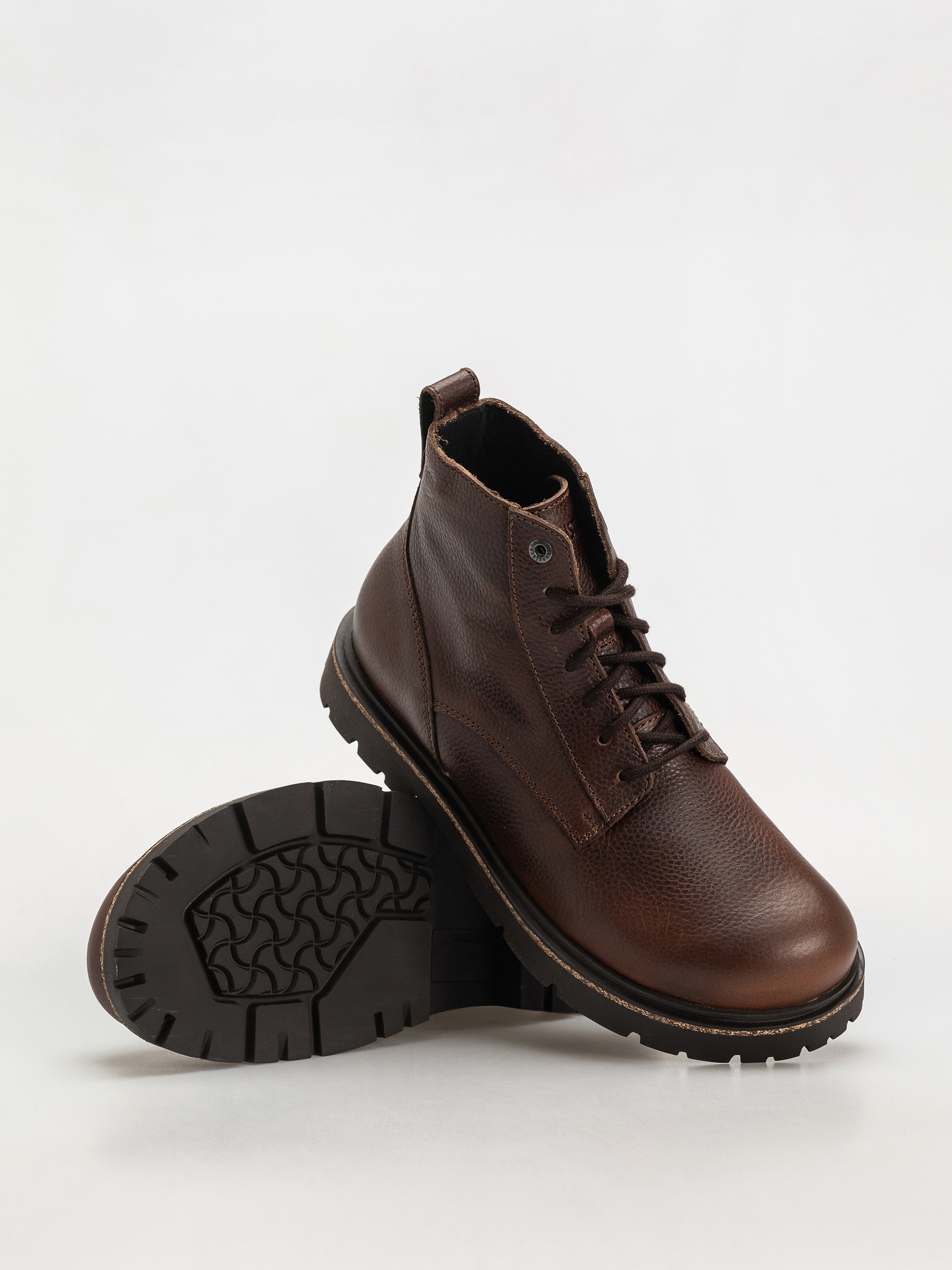 Boty Birkenstock Highwood Lace Mid Natural Leather Regular (chocolate)