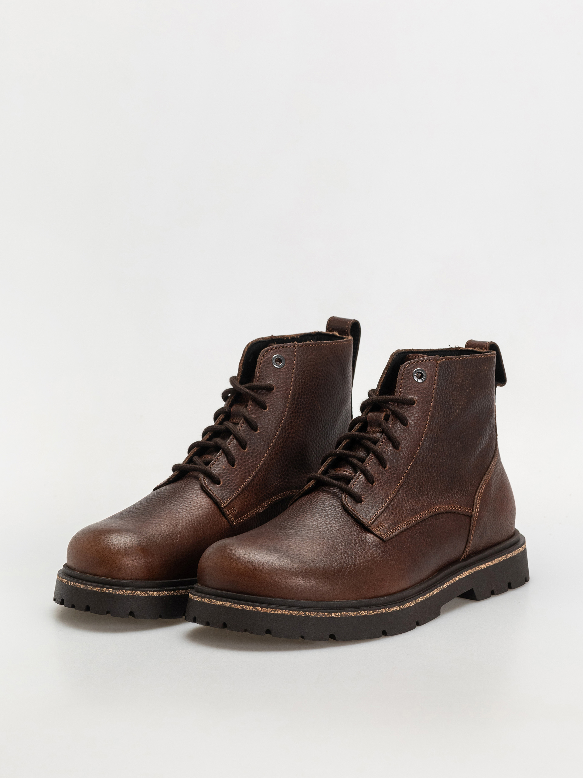 Boty Birkenstock Highwood Lace Mid Natural Leather Regular (chocolate)