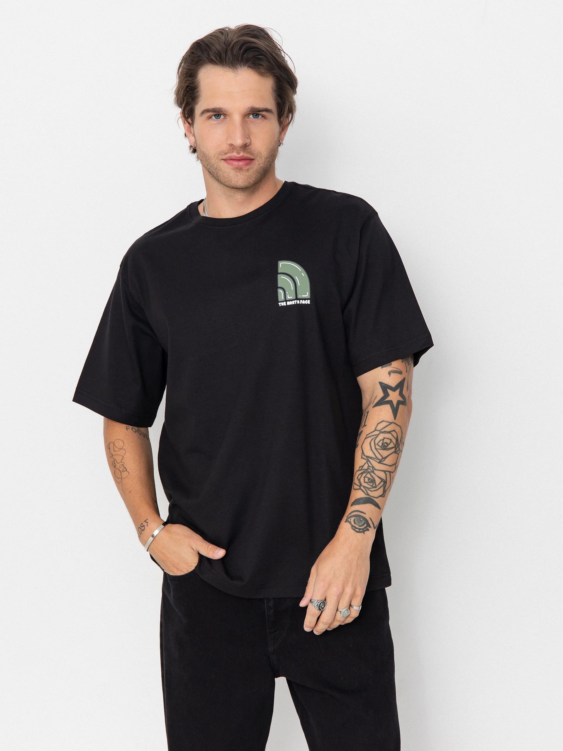 Tričko The North Face Bubble Logo Relaxed (tnf black)