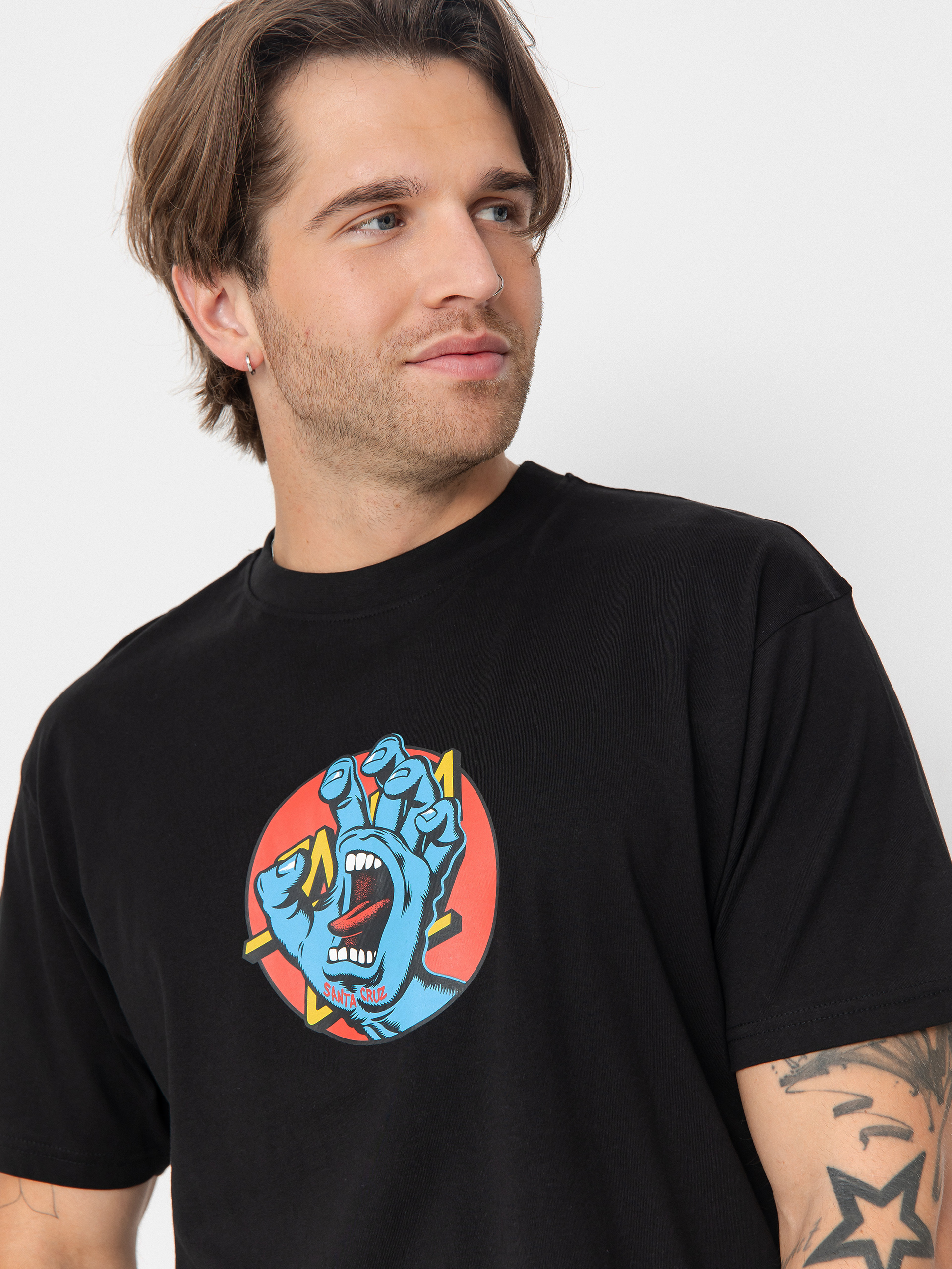 Tričko Santa Cruz Hand Dot Front (black)