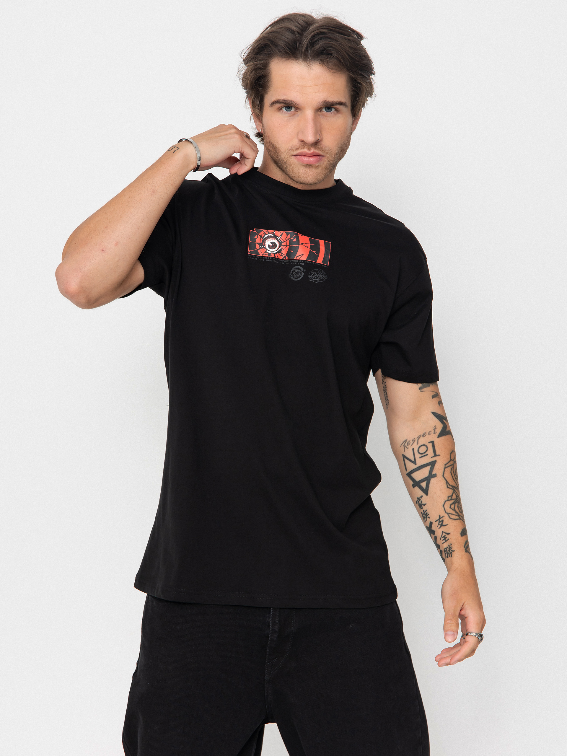 Tričko Santa Cruz Roskopp Dissect Strip (black)