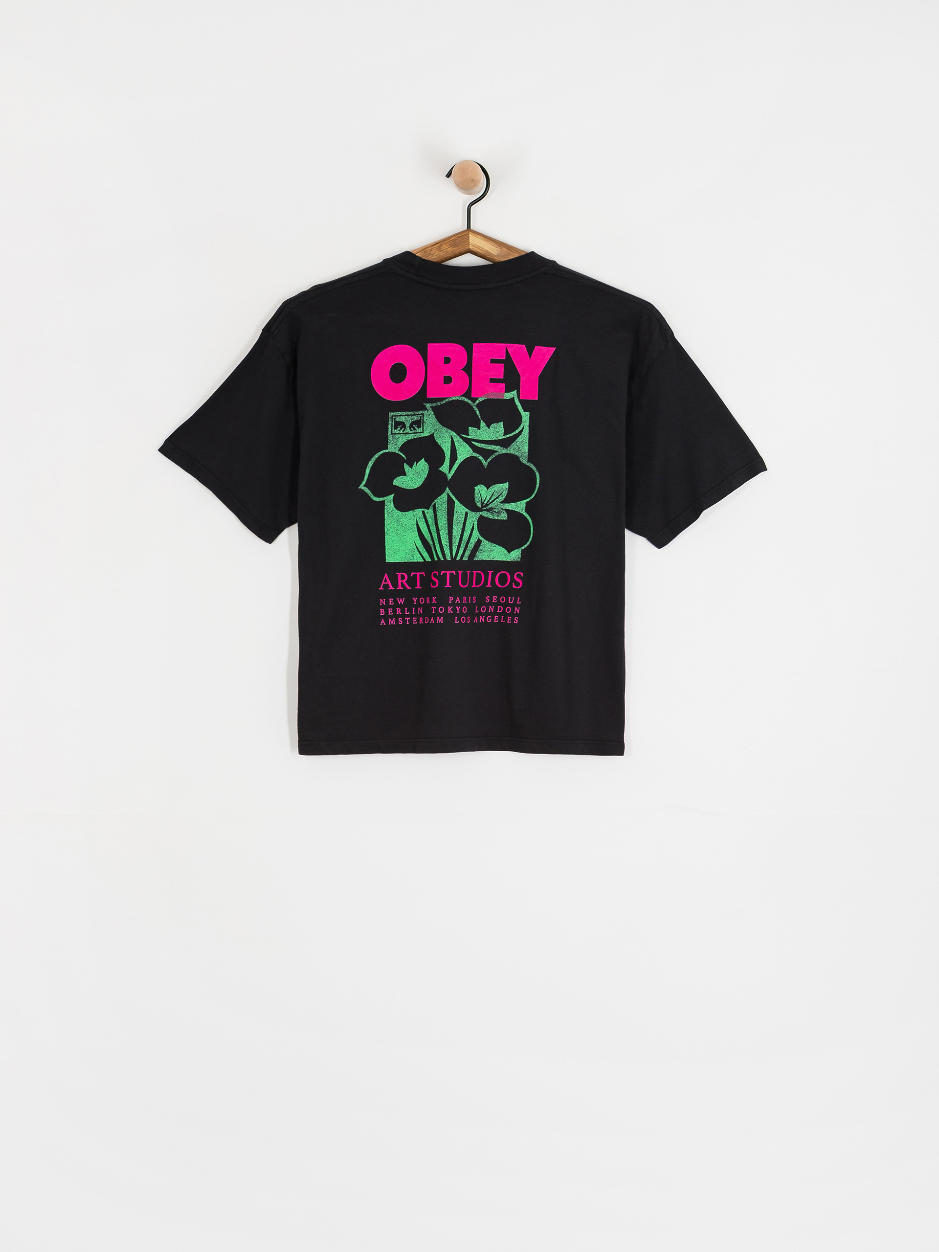 Tričko OBEY Obey Art Studio Flowers Wmn (digital black)
