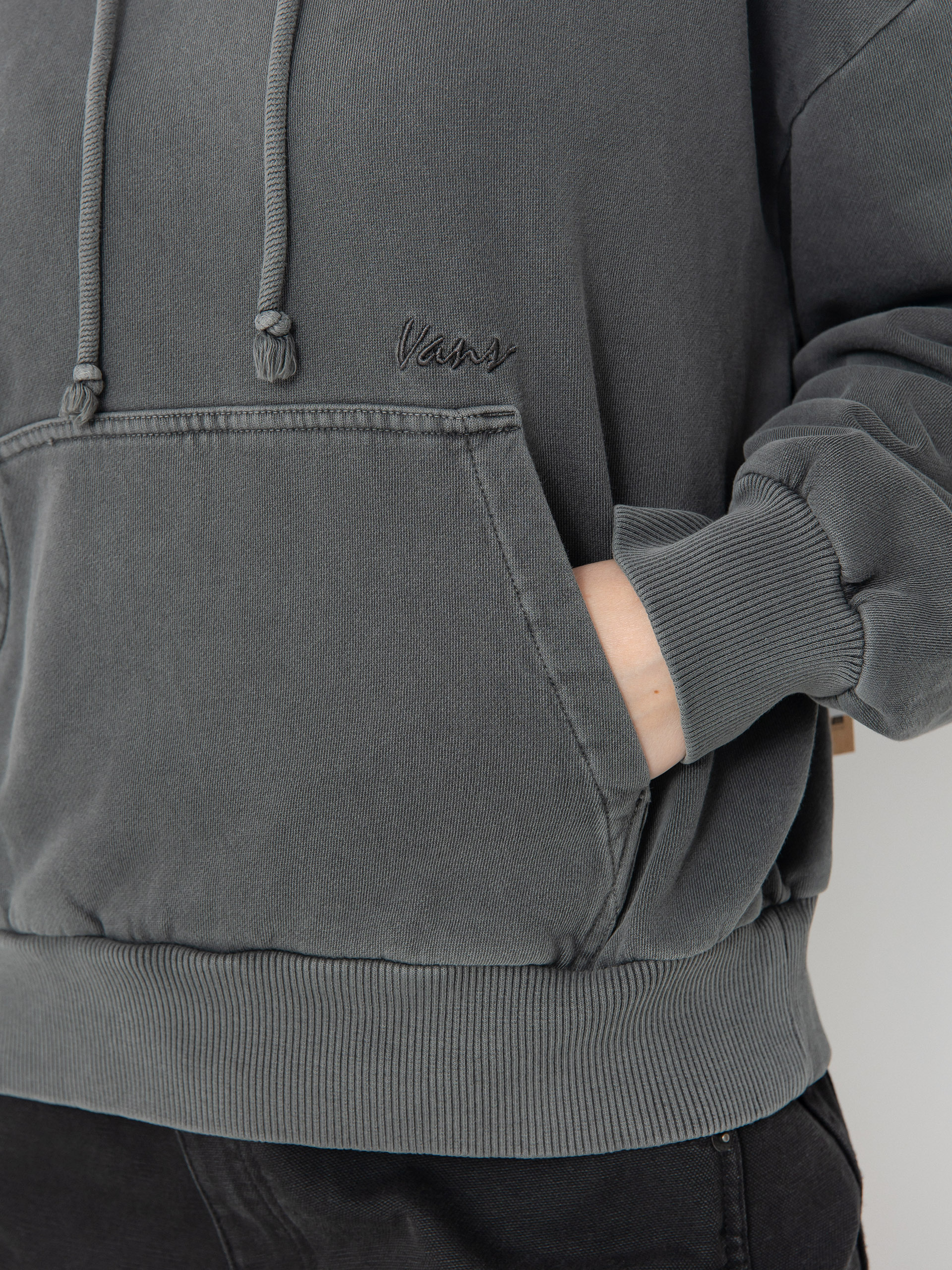 Mikina s kapucí Vans Retro HD Wmn (mountain essentials asphalt)