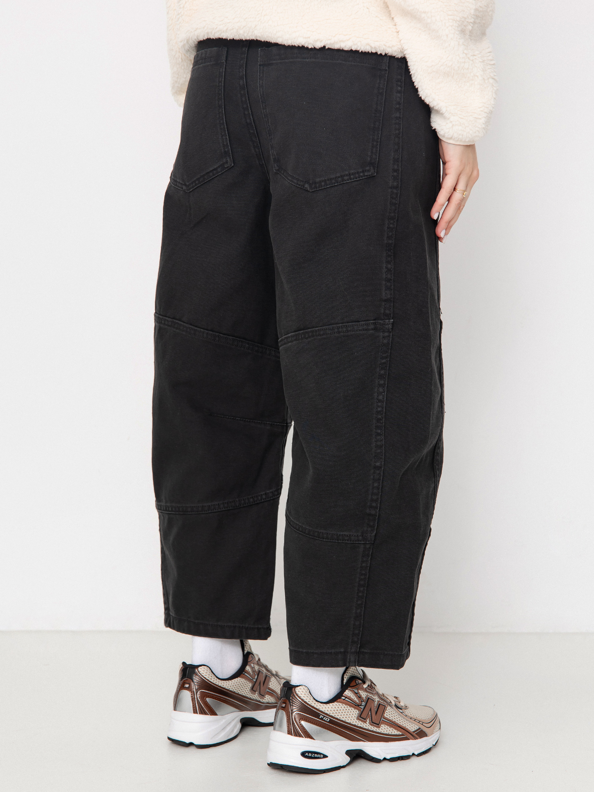 Kalhoty Vans Blaire Cropped Barrel Wmn (black)